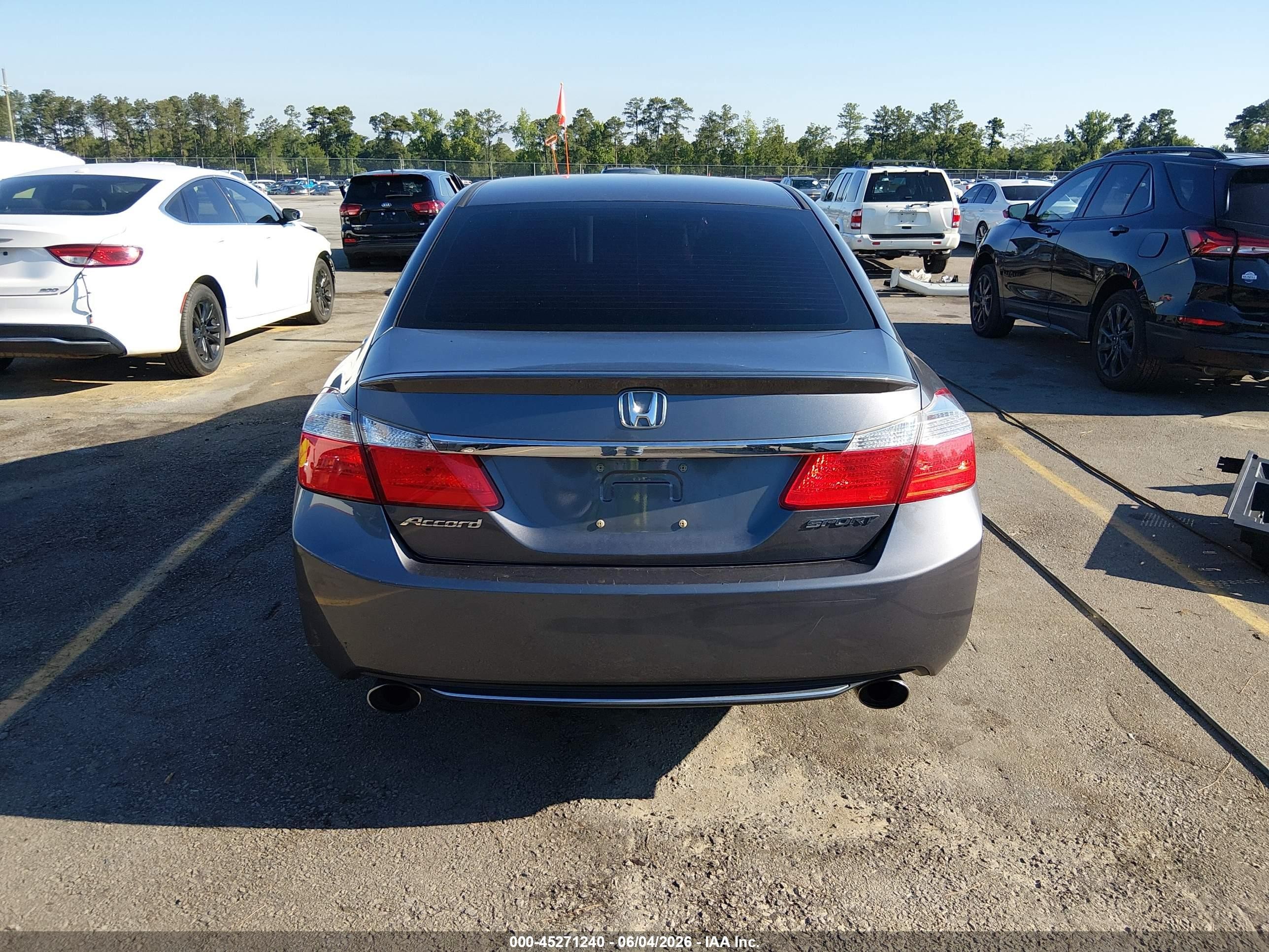 2013 Honda Accord Sport Серый vin: 1HGCR2F59DA146514