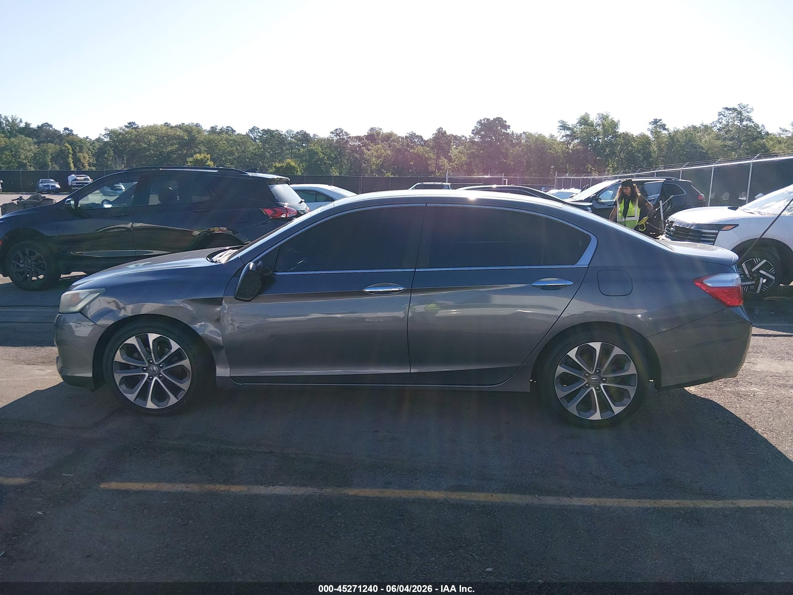 2013 Honda Accord Sport Серый vin: 1HGCR2F59DA146514