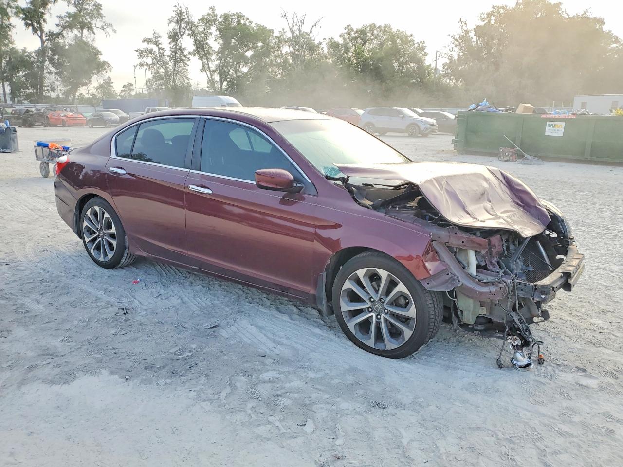 2013 Honda Accord Sport Burgundy vin: 1HGCR2F59DA168352