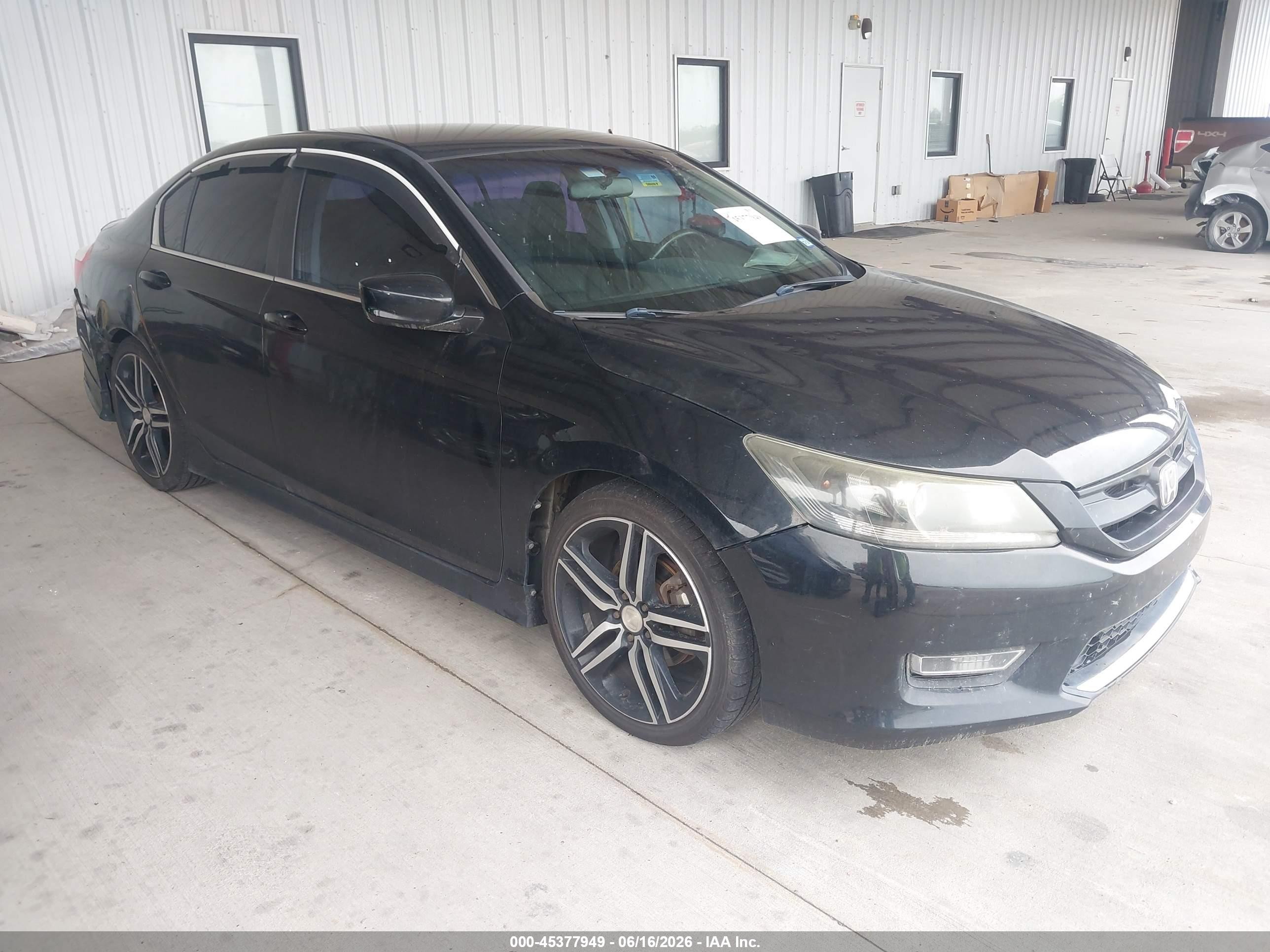 2013 Honda Accord Sport Черный vin: 1HGCR2F59DA185040