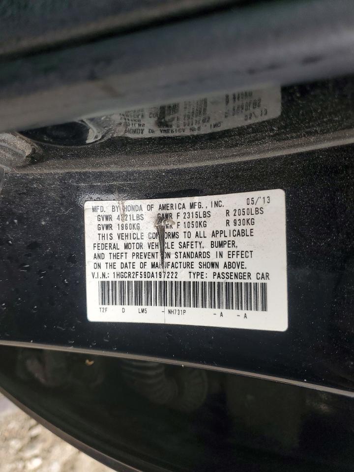 2013 Honda Accord Sport Black vin: 1HGCR2F59DA197222