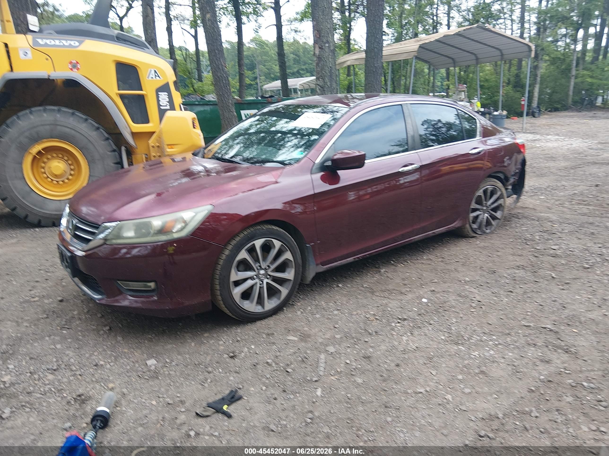 2013 Honda Accord Sport Burgundy vin: 1HGCR2F59DA231384