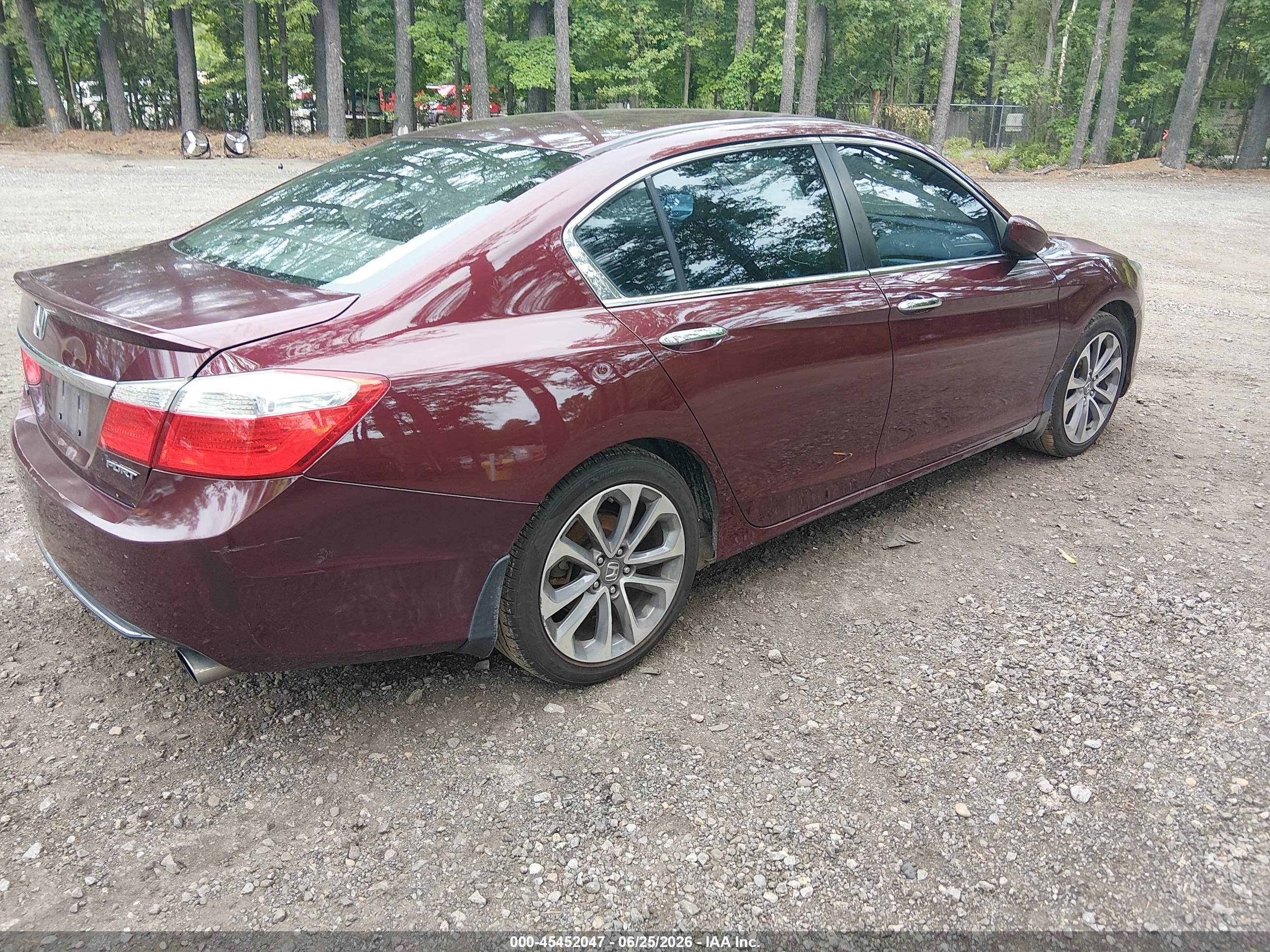 2013 Honda Accord Sport Burgundy vin: 1HGCR2F59DA231384