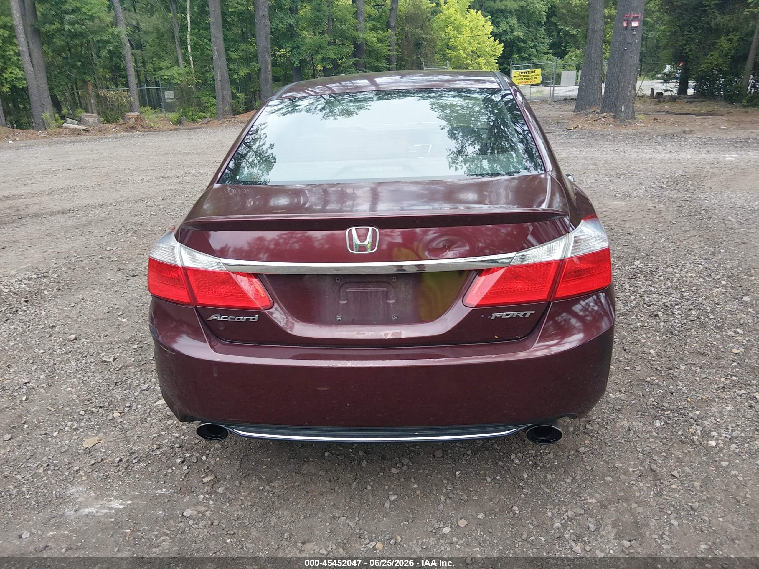 2013 Honda Accord Sport Burgundy vin: 1HGCR2F59DA231384