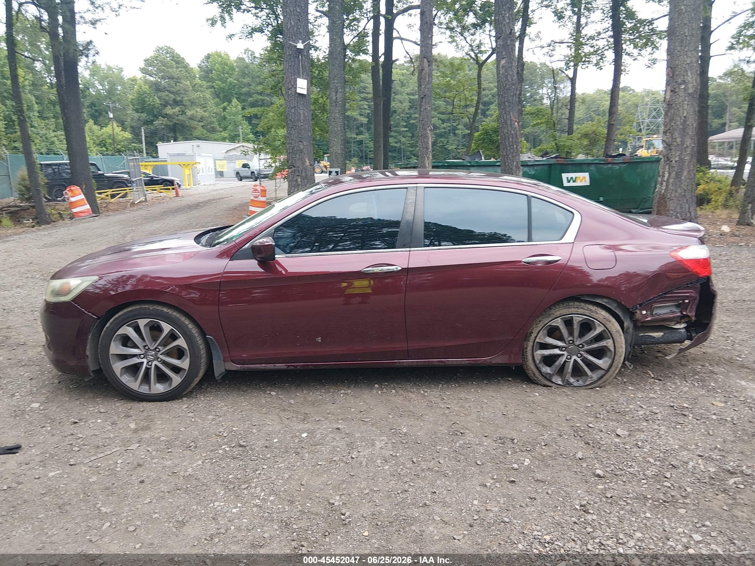 2013 Honda Accord Sport Burgundy vin: 1HGCR2F59DA231384