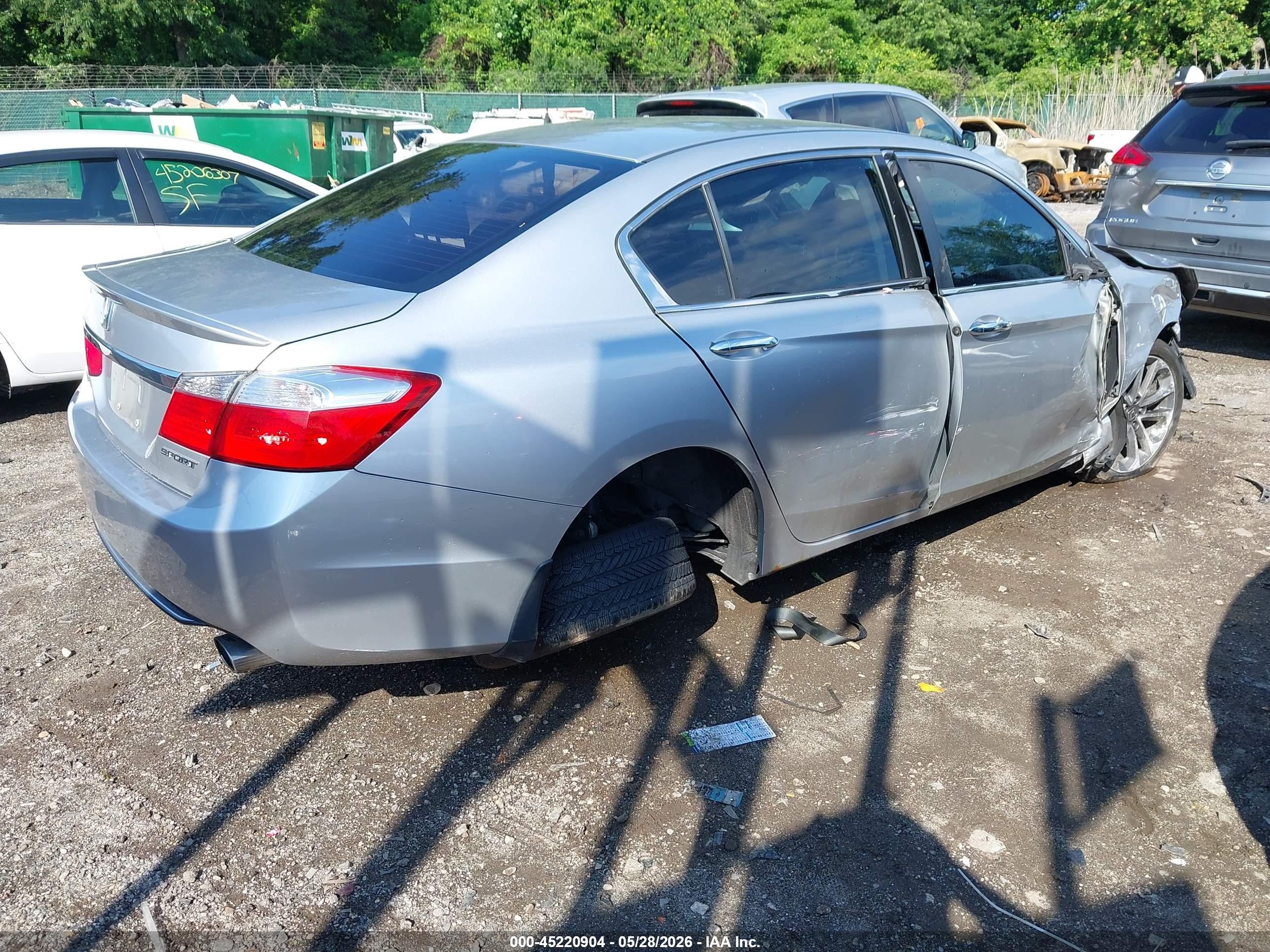 2014 Honda Accord Sport Gray vin: 1HGCR2F59EA001071
