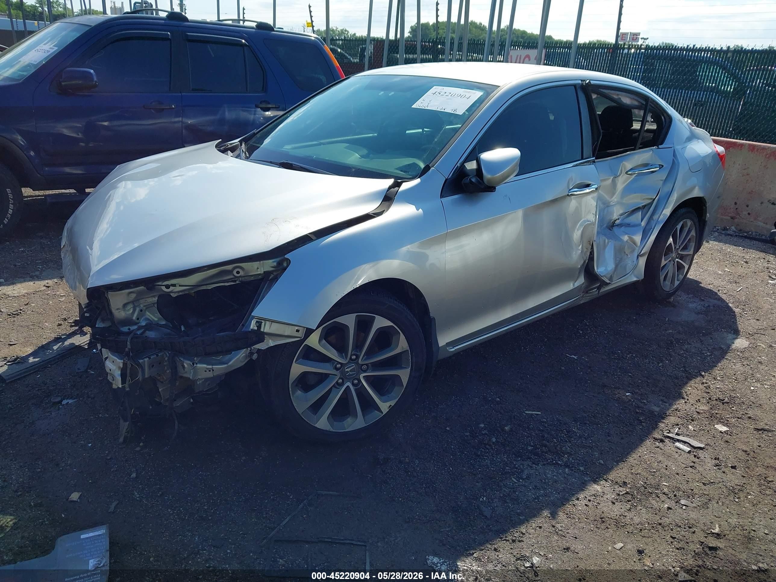 2014 Honda Accord Sport Gray vin: 1HGCR2F59EA001071