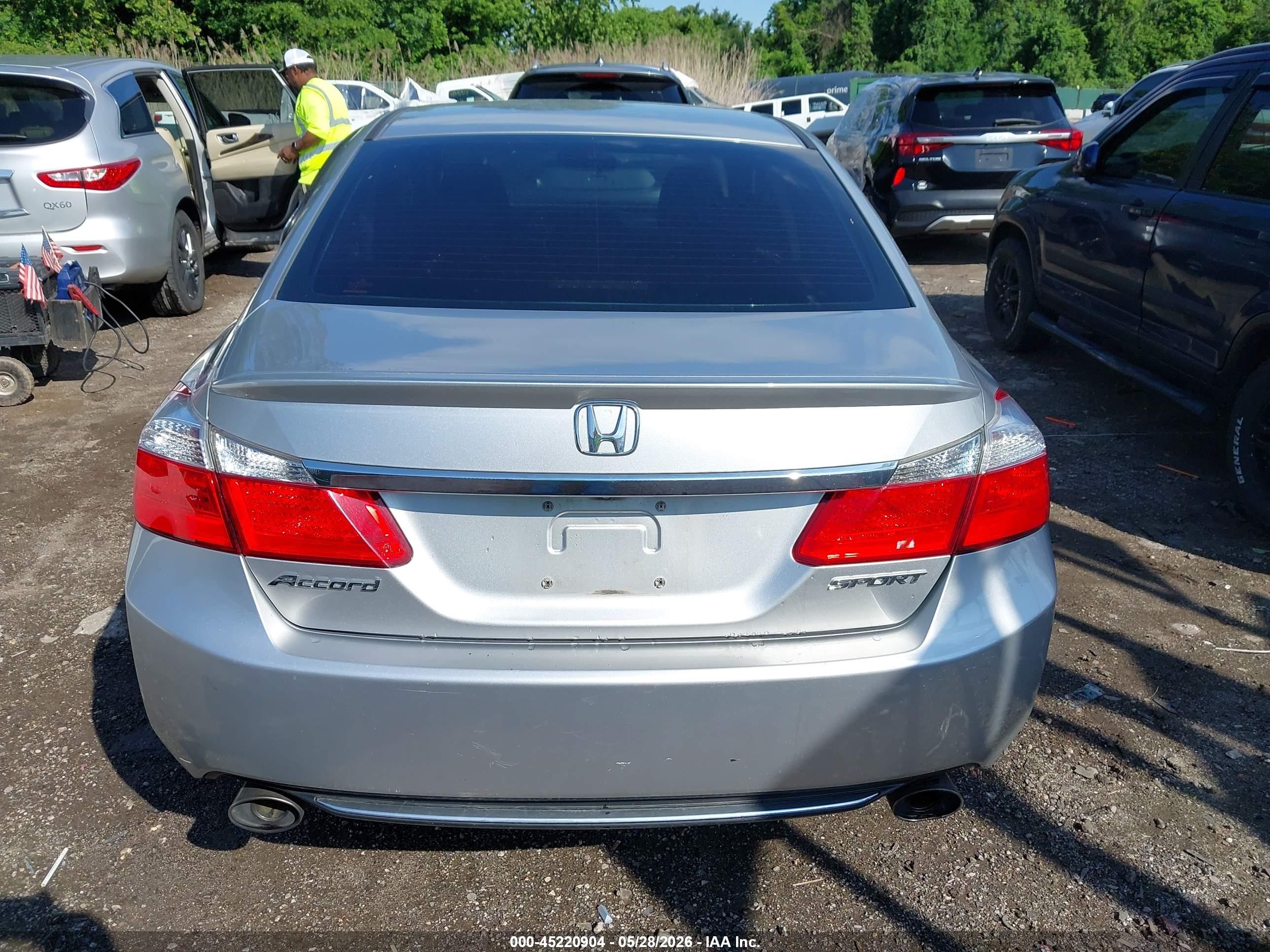 2014 Honda Accord Sport Gray vin: 1HGCR2F59EA001071