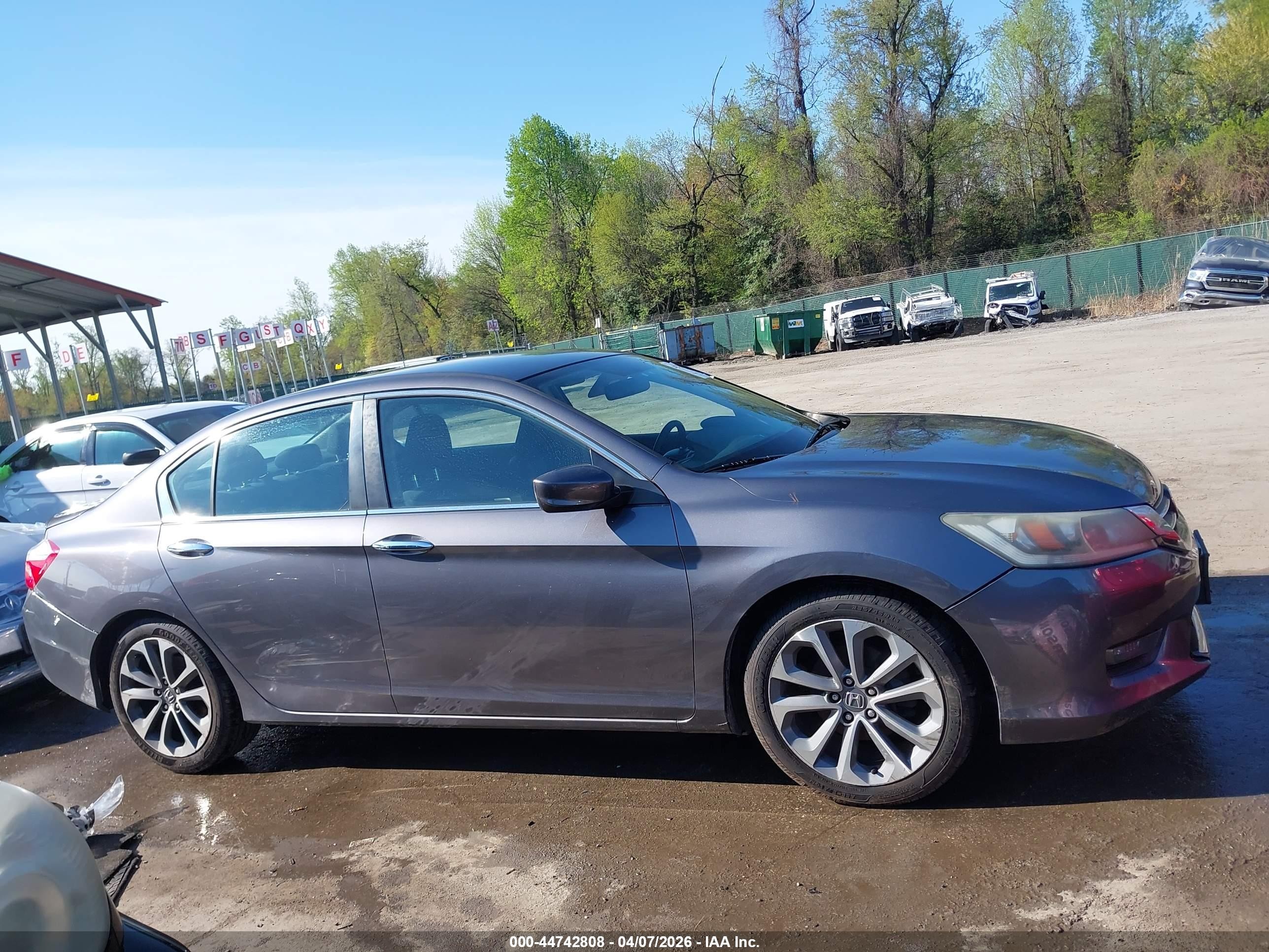 2014 Honda Accord Sport Gray vin: 1HGCR2F59EA044339
