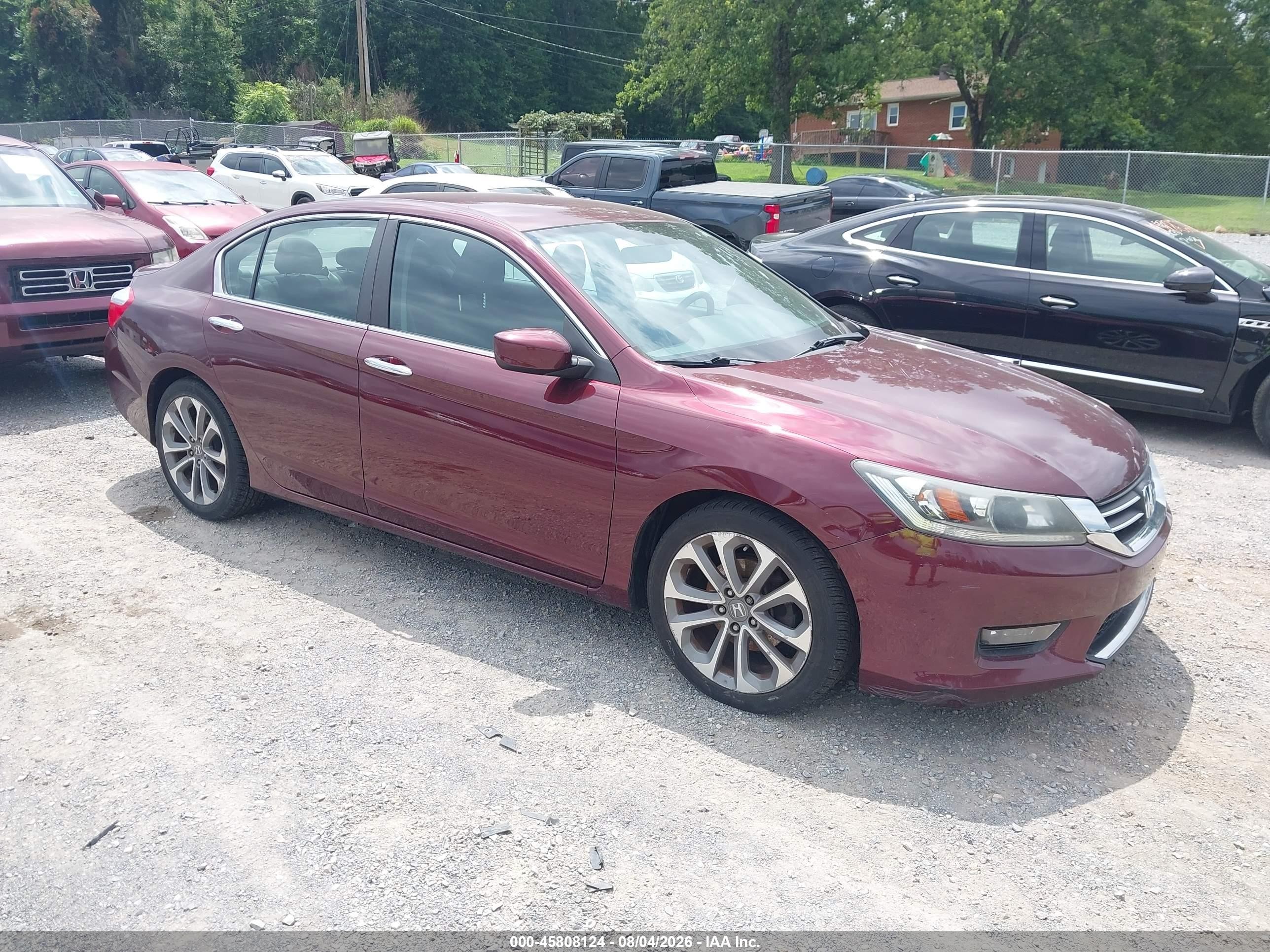 2014 Honda Accord Sport Red vin: 1HGCR2F59EA065143