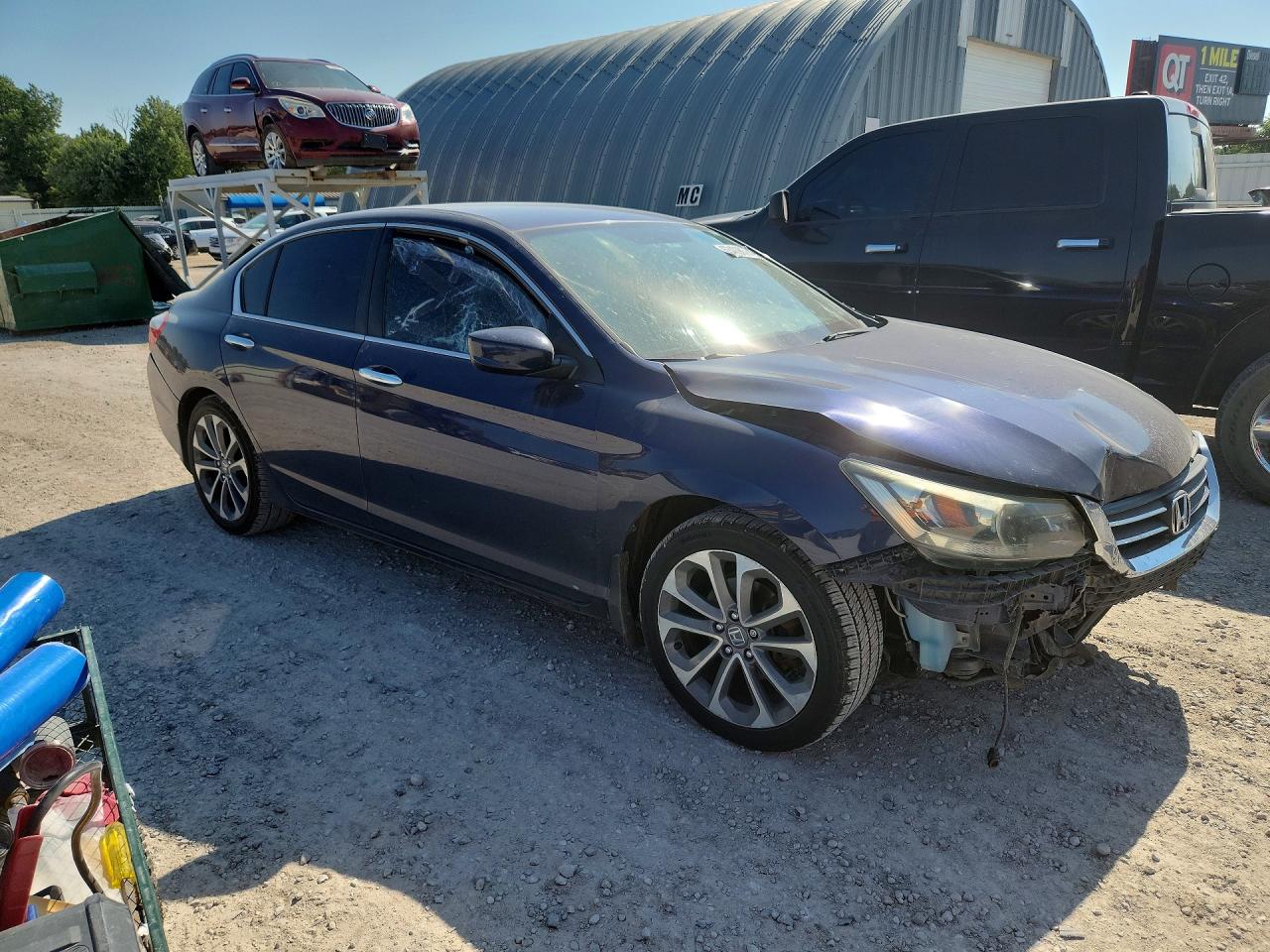 2014 Honda Accord Sport Blue vin: 1HGCR2F59EA098322