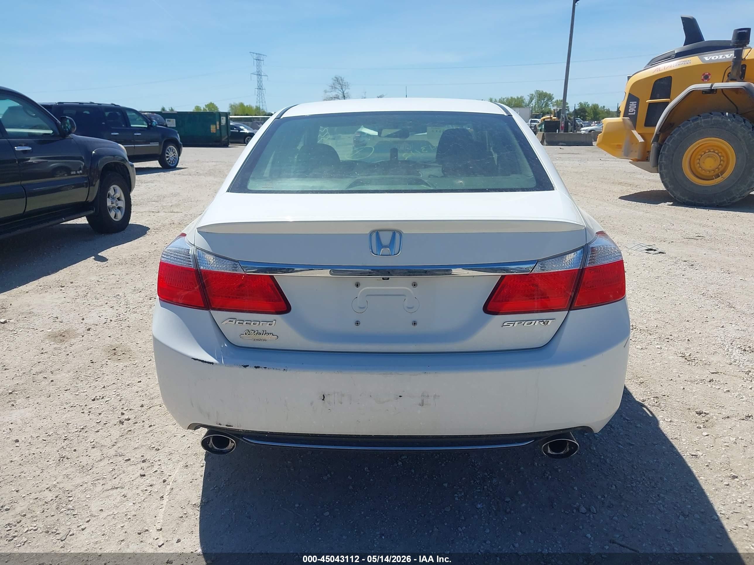 2014 Honda Accord Sport Белый vin: 1HGCR2F59EA191602