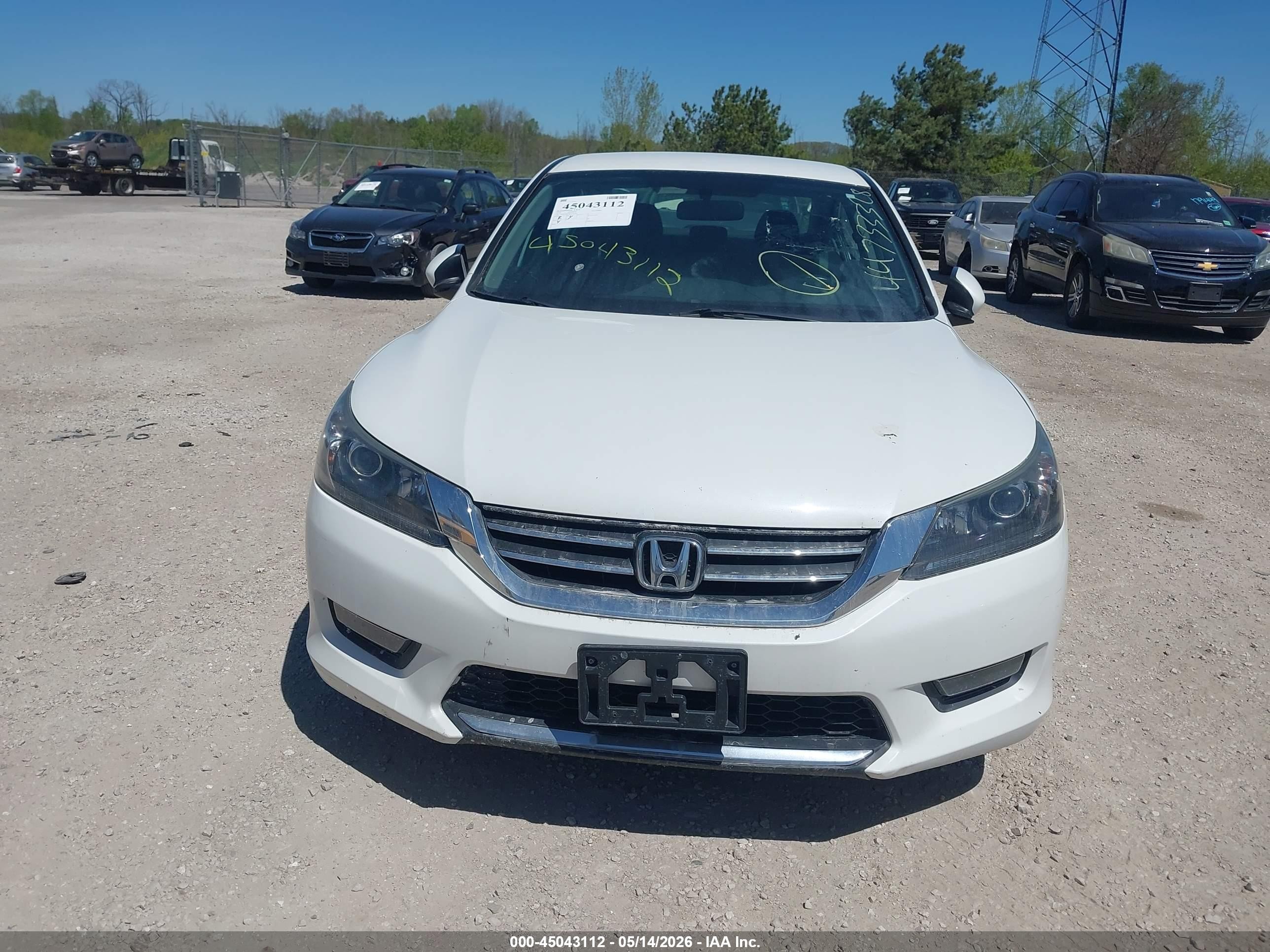 2014 Honda Accord Sport Белый vin: 1HGCR2F59EA191602