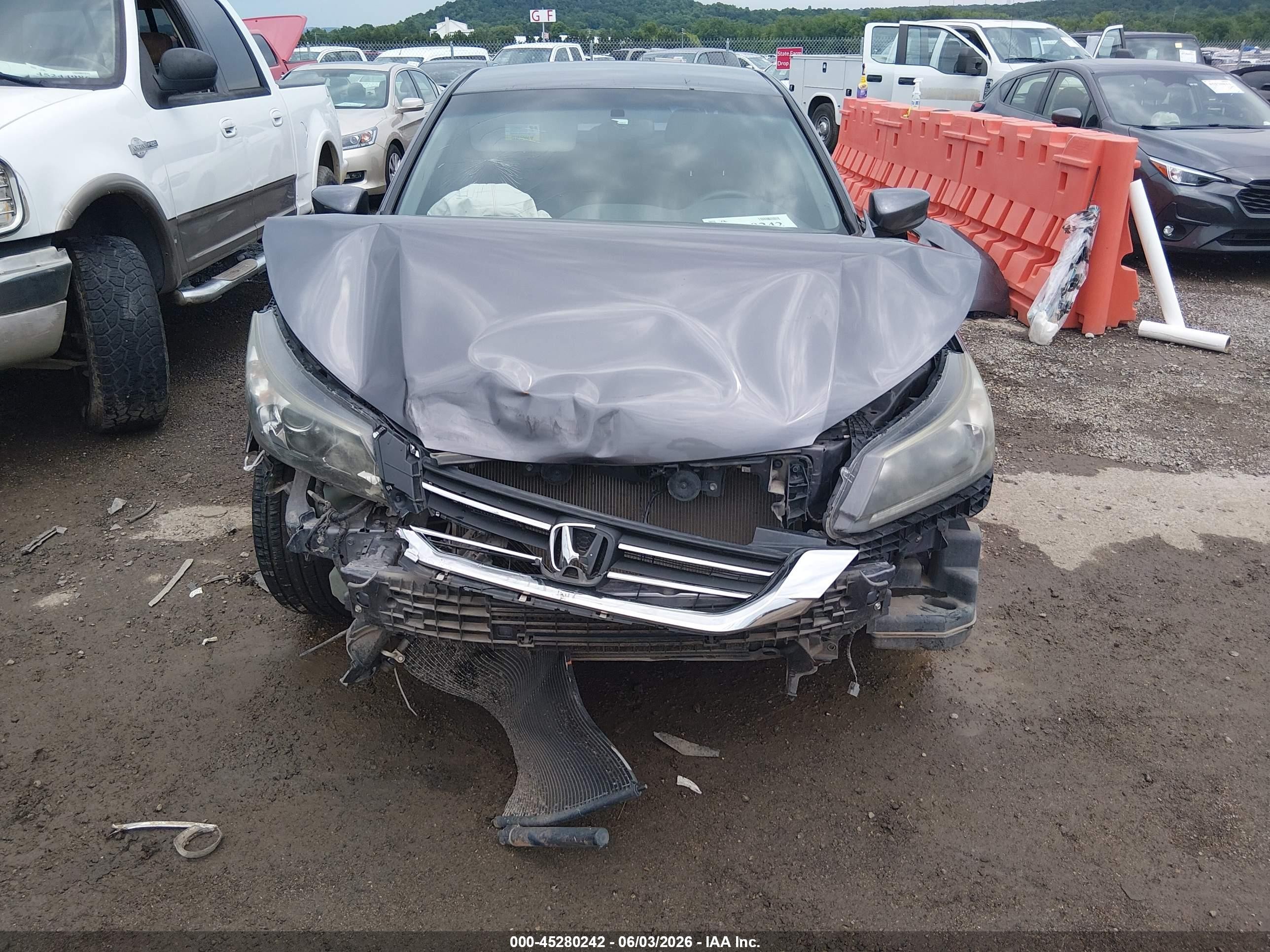 2014 Honda Accord Sport Gray vin: 1HGCR2F59EA280263
