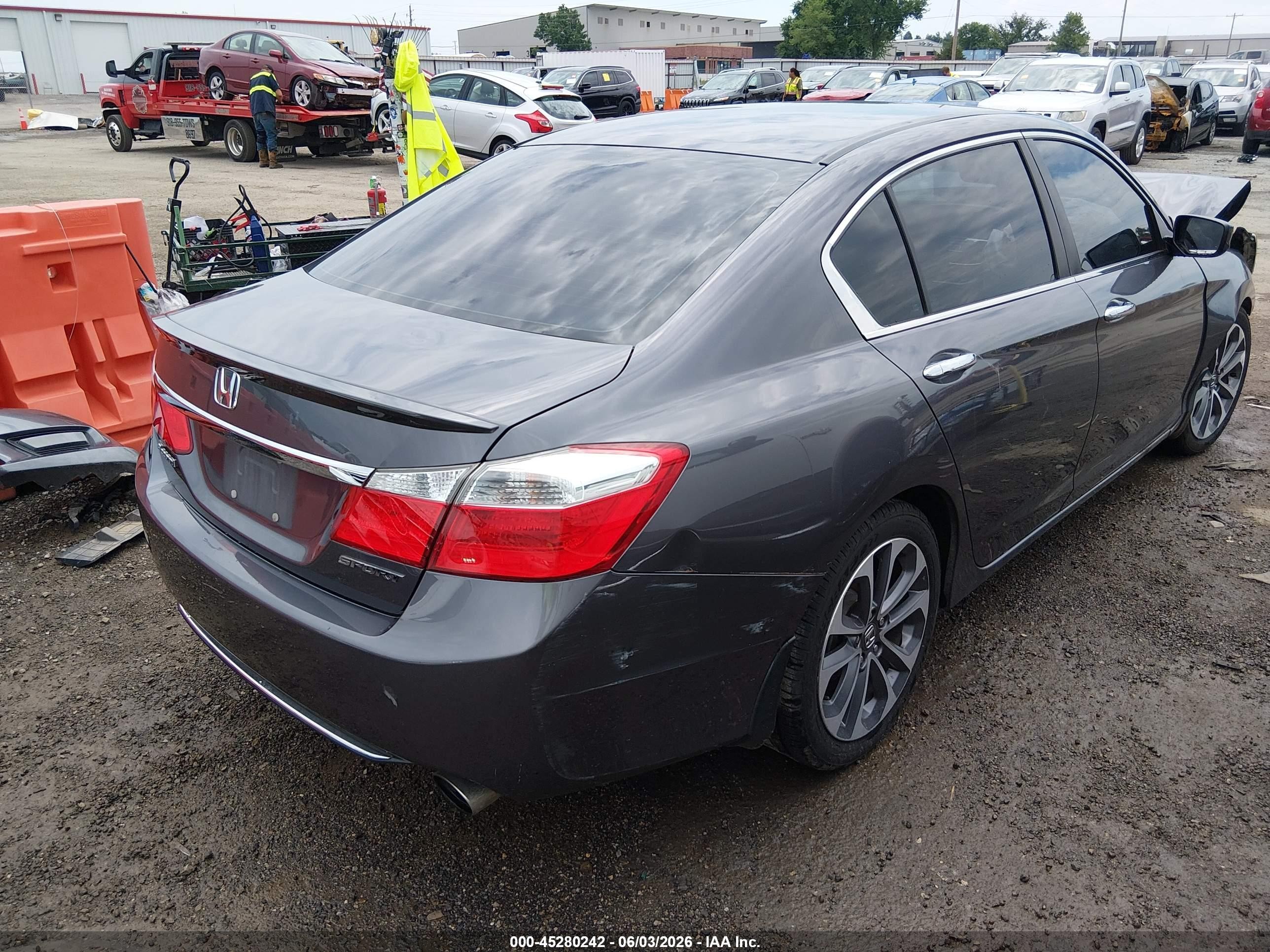 2014 Honda Accord Sport Gray vin: 1HGCR2F59EA280263