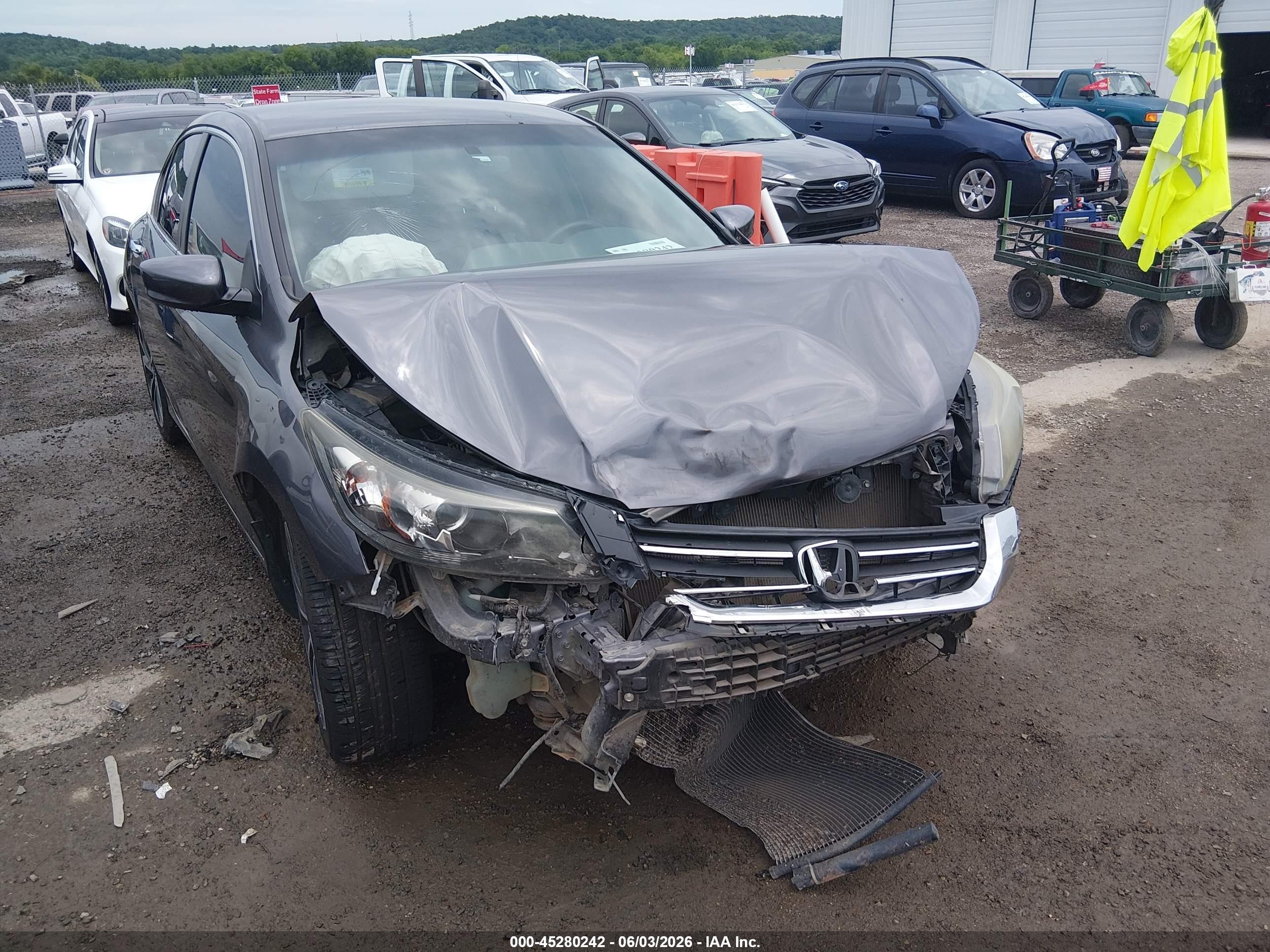 2014 Honda Accord Sport Gray vin: 1HGCR2F59EA280263