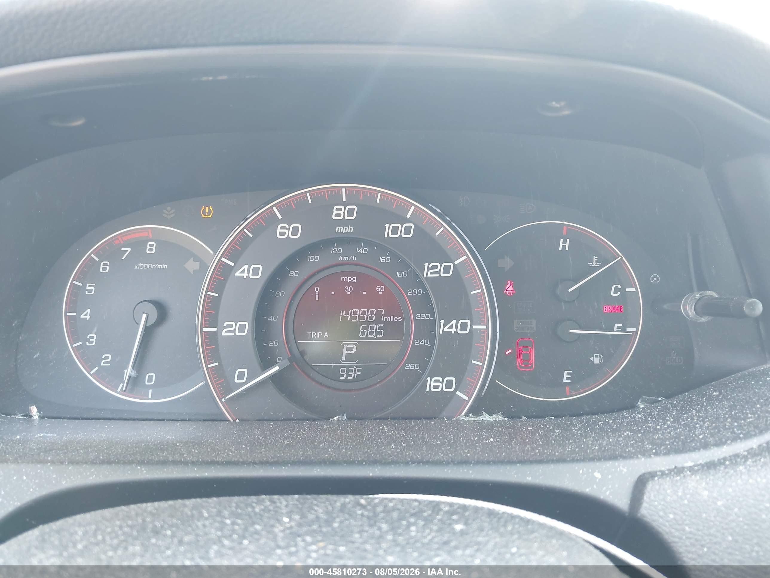 2015 Honda Accord Sport Черный vin: 1HGCR2F59FA001346