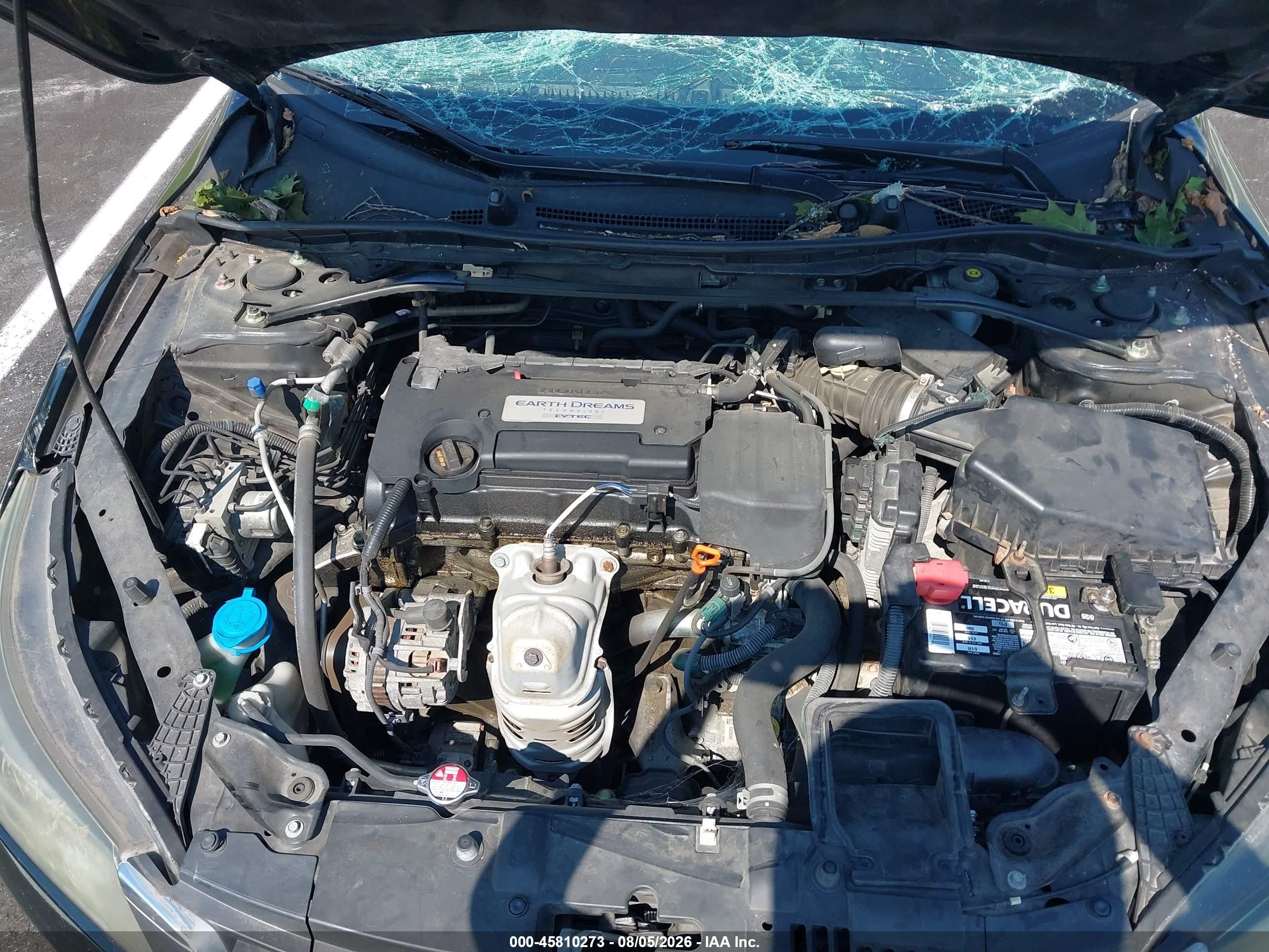 2015 Honda Accord Sport Черный vin: 1HGCR2F59FA001346