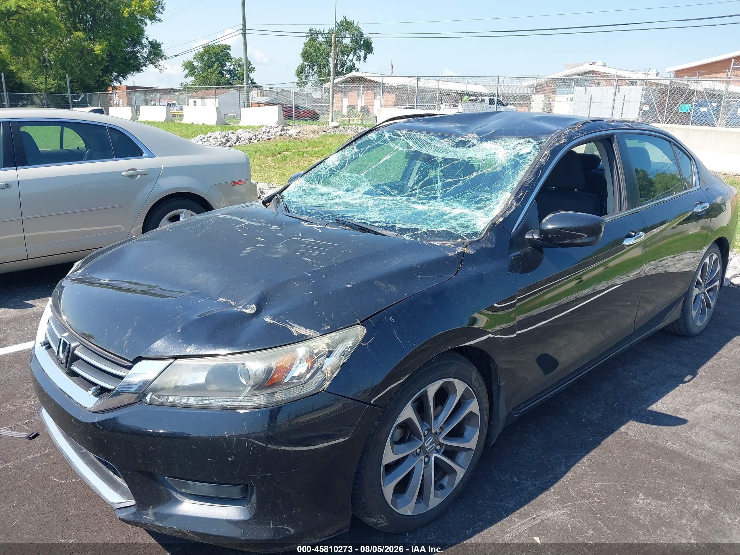 2015 Honda Accord Sport Черный vin: 1HGCR2F59FA001346