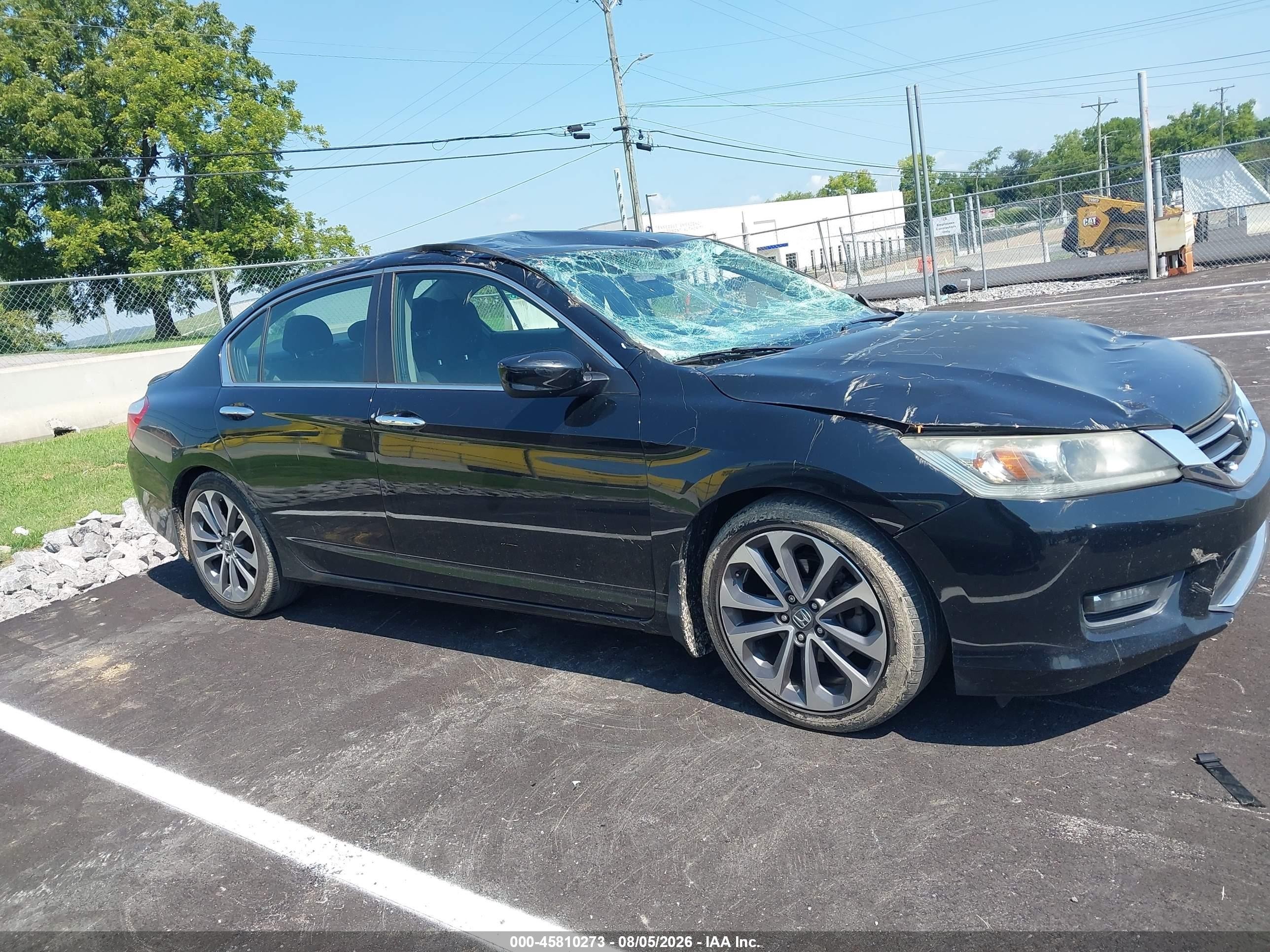 2015 Honda Accord Sport Черный vin: 1HGCR2F59FA001346