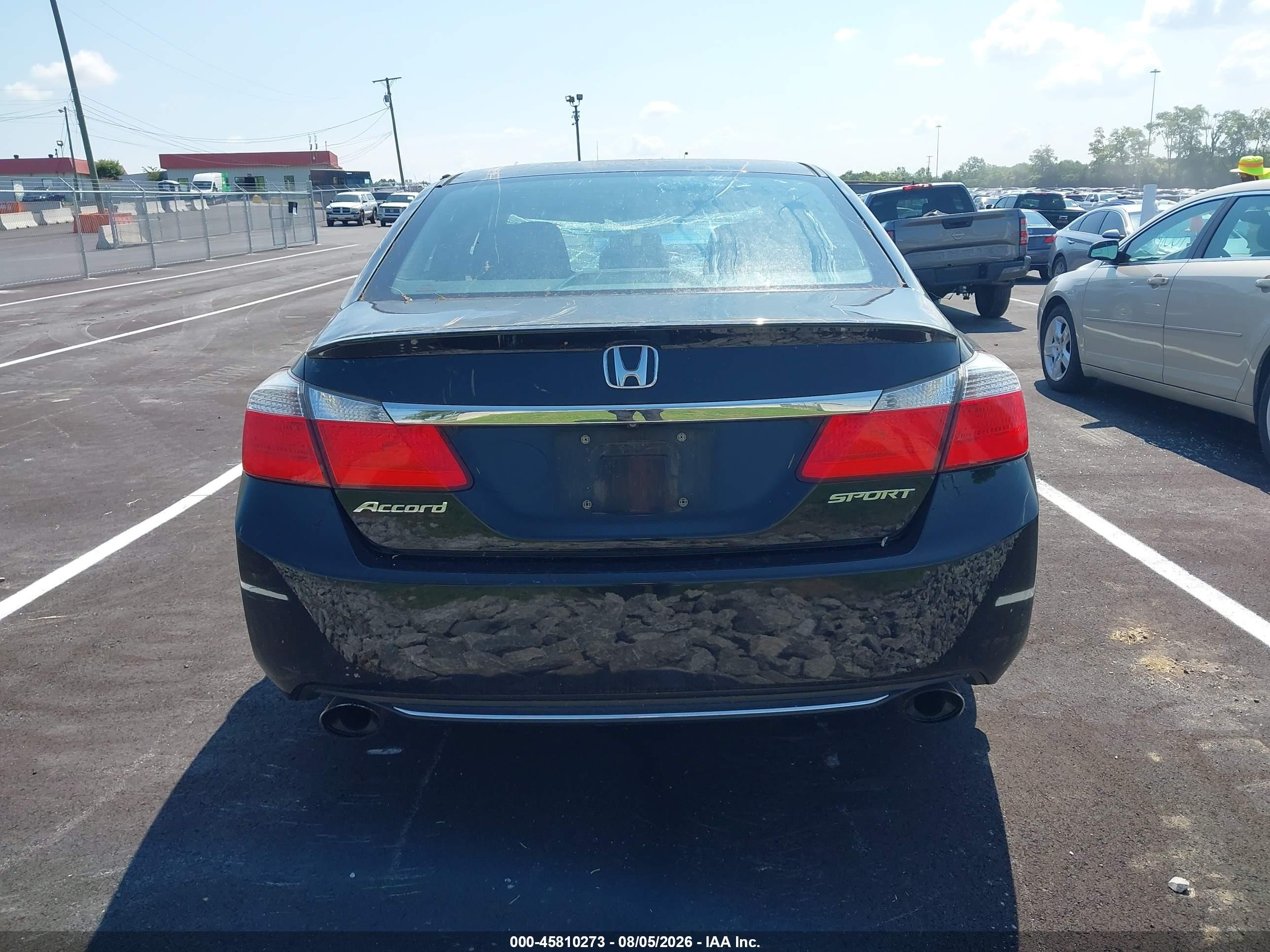 2015 Honda Accord Sport Черный vin: 1HGCR2F59FA001346