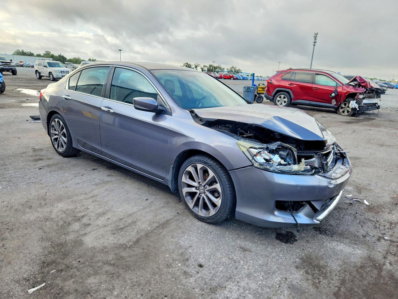 2015 Honda Accord Sport Gray vin: 1HGCR2F59FA021208