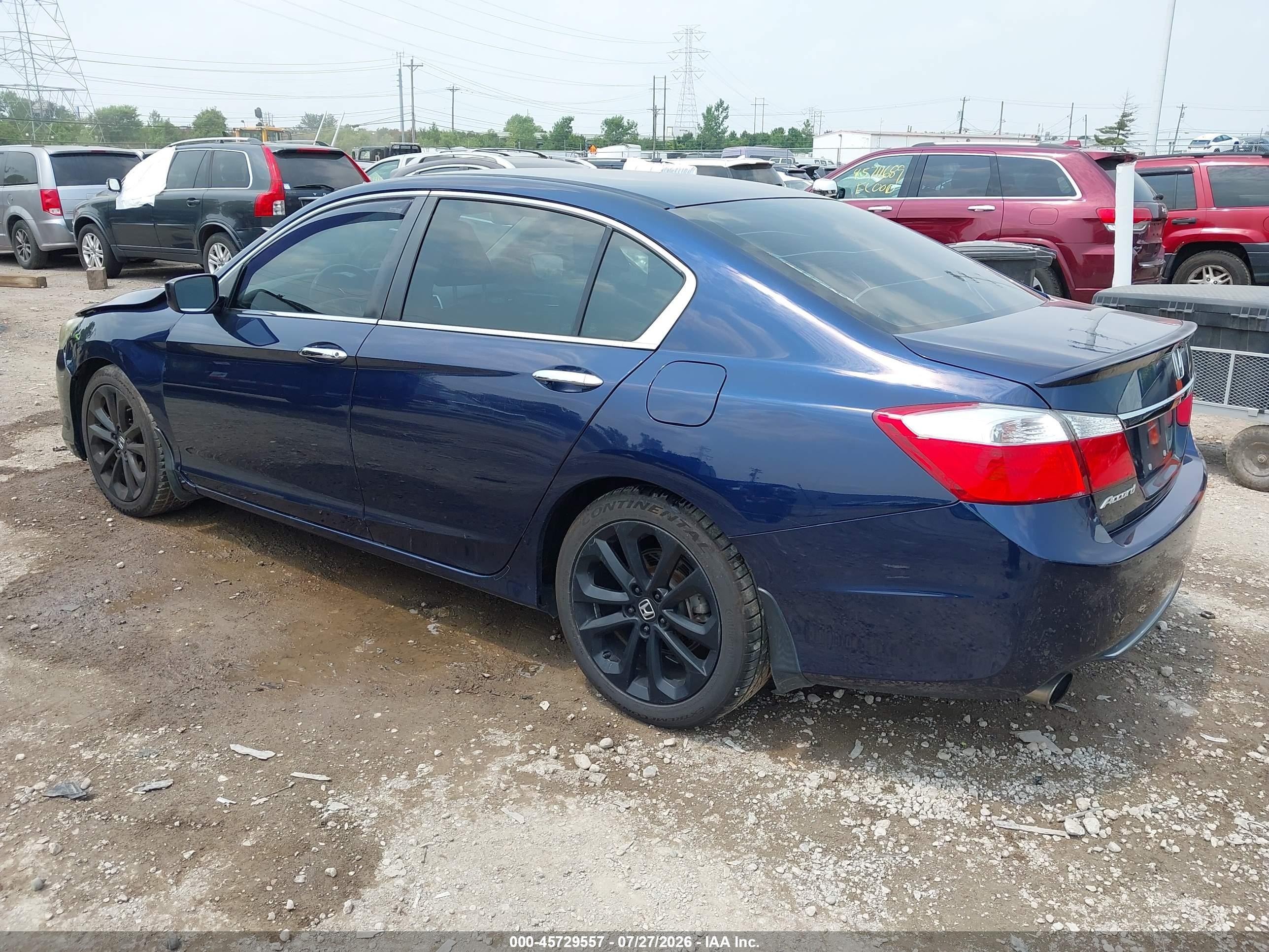 2015 Honda Accord Sport Dark Blue vin: 1HGCR2F59FA076225
