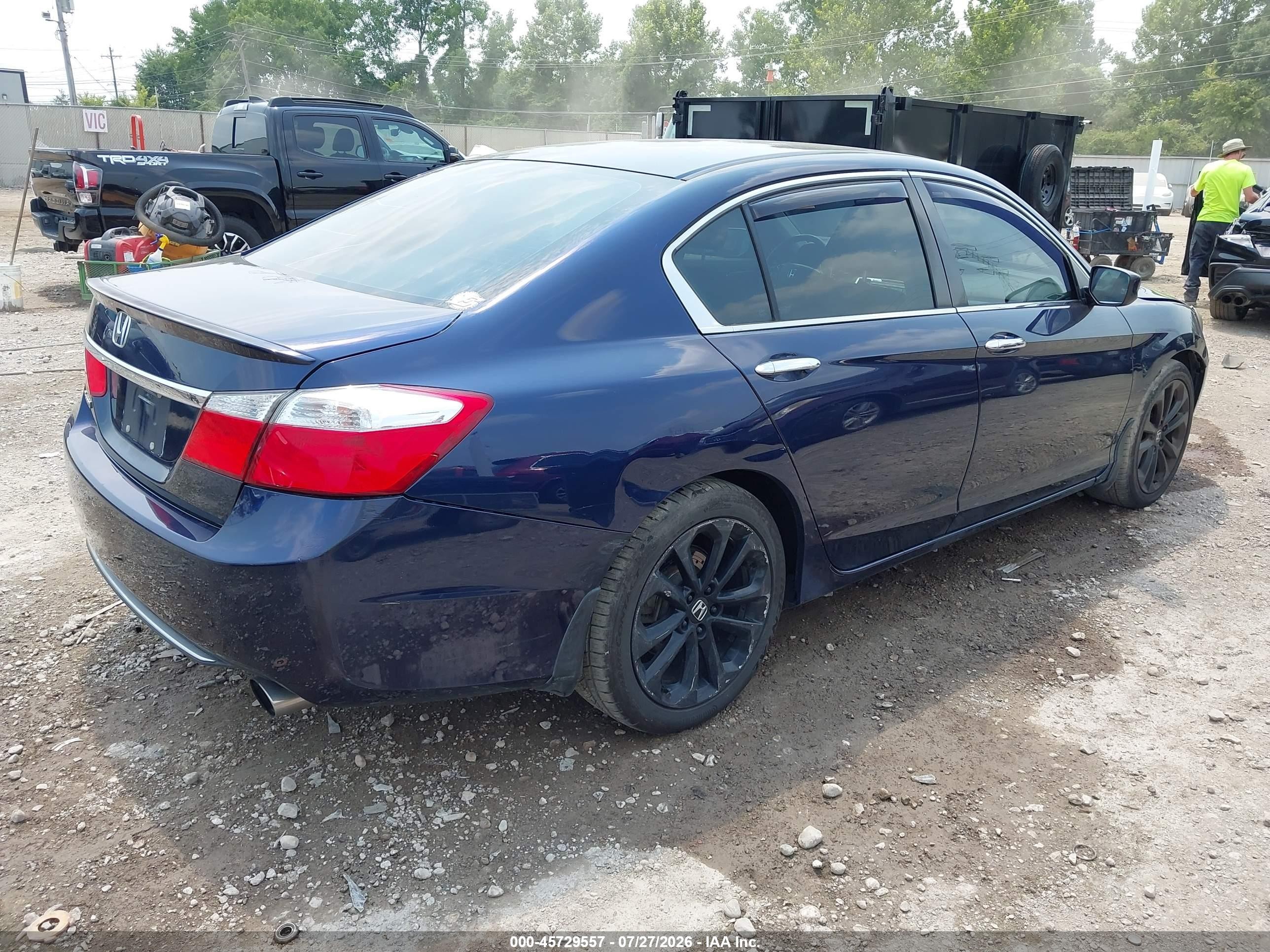 2015 Honda Accord Sport Dark Blue vin: 1HGCR2F59FA076225