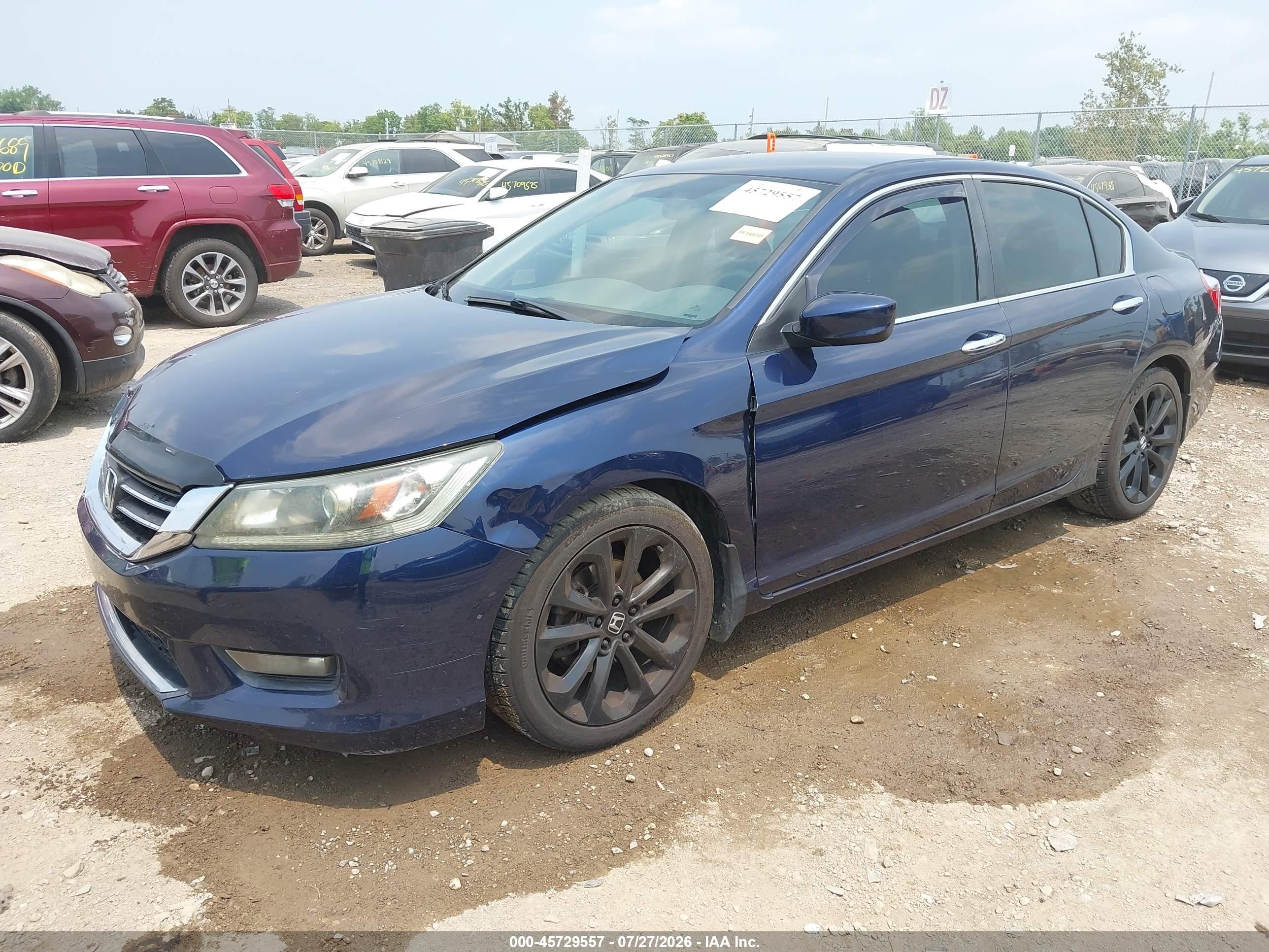 2015 Honda Accord Sport Dark Blue vin: 1HGCR2F59FA076225