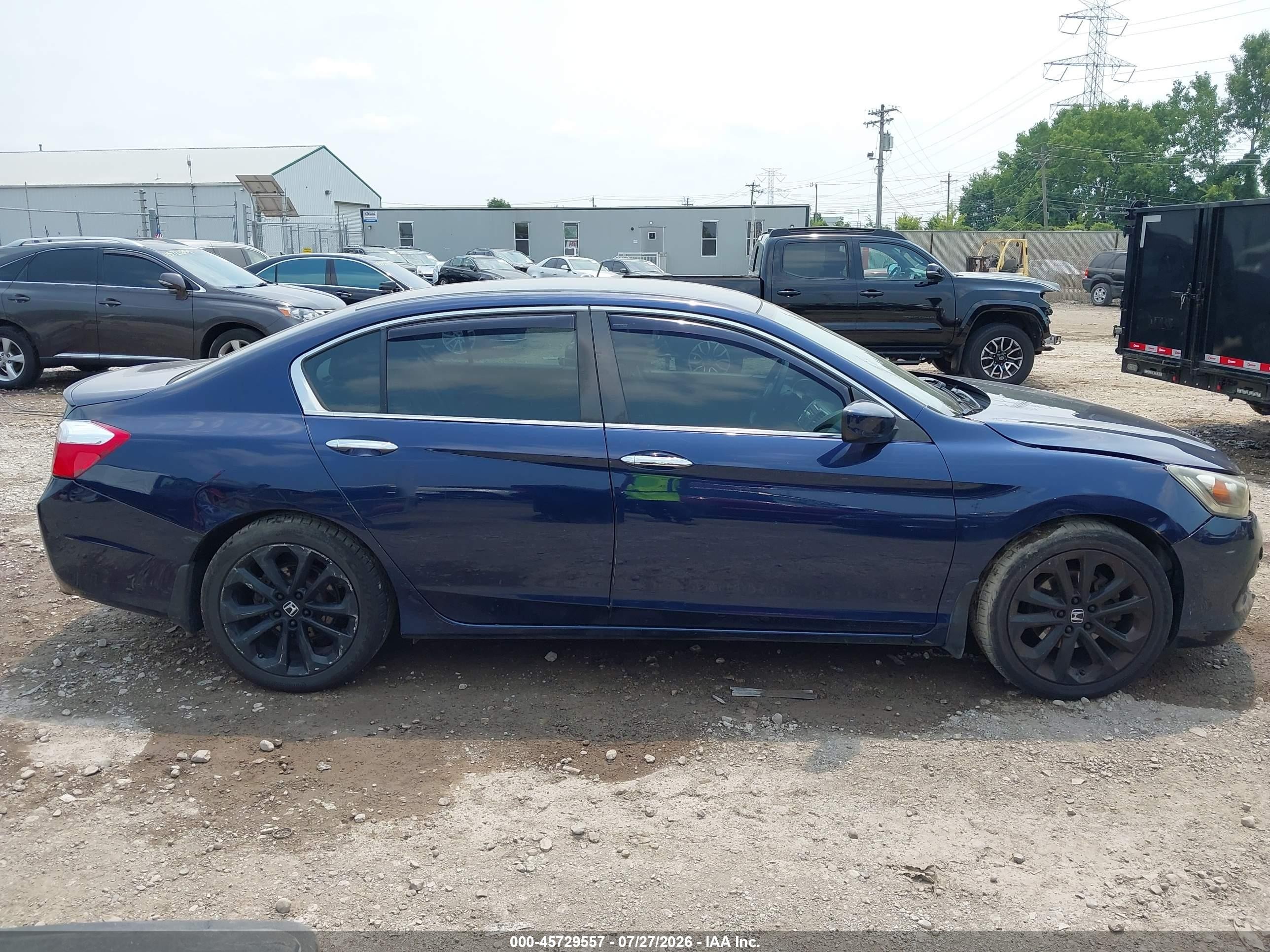 2015 Honda Accord Sport Dark Blue vin: 1HGCR2F59FA076225