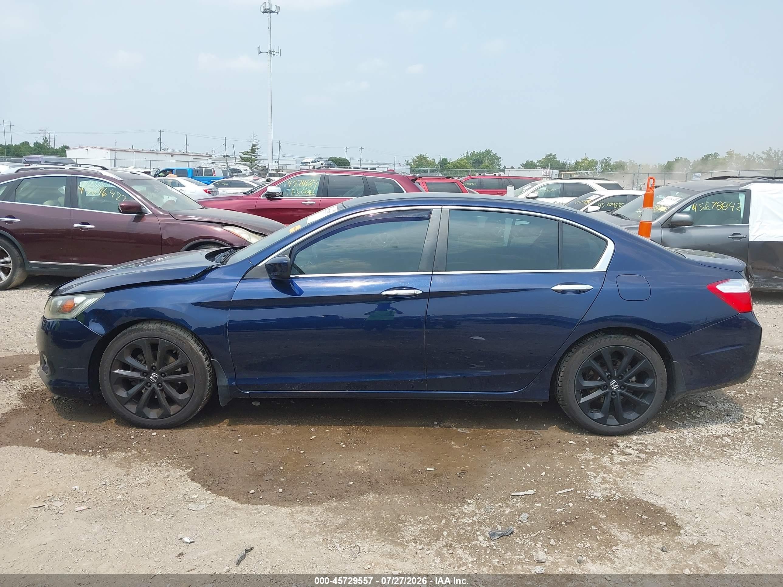 2015 Honda Accord Sport Dark Blue vin: 1HGCR2F59FA076225