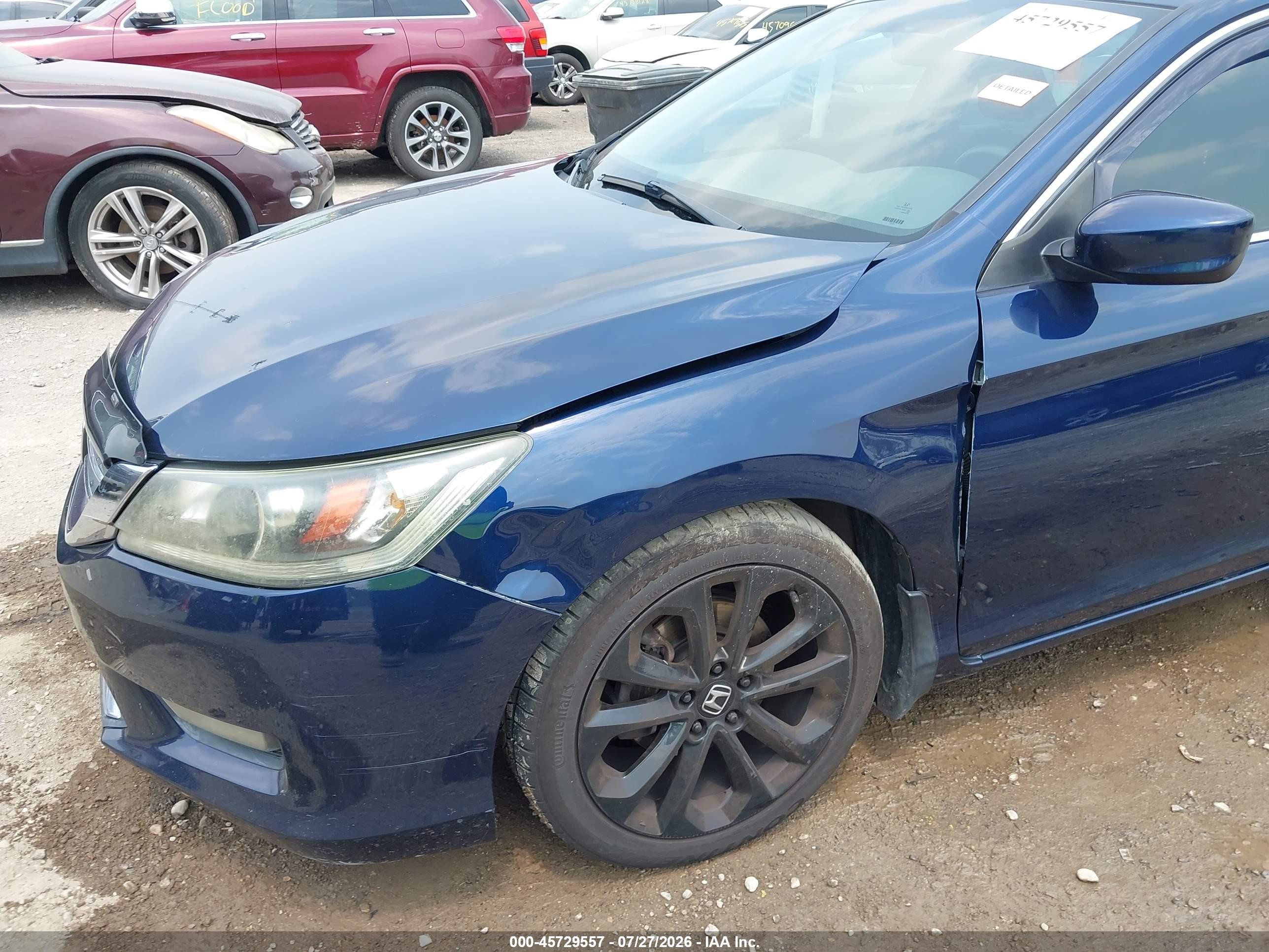 2015 Honda Accord Sport Dark Blue vin: 1HGCR2F59FA076225