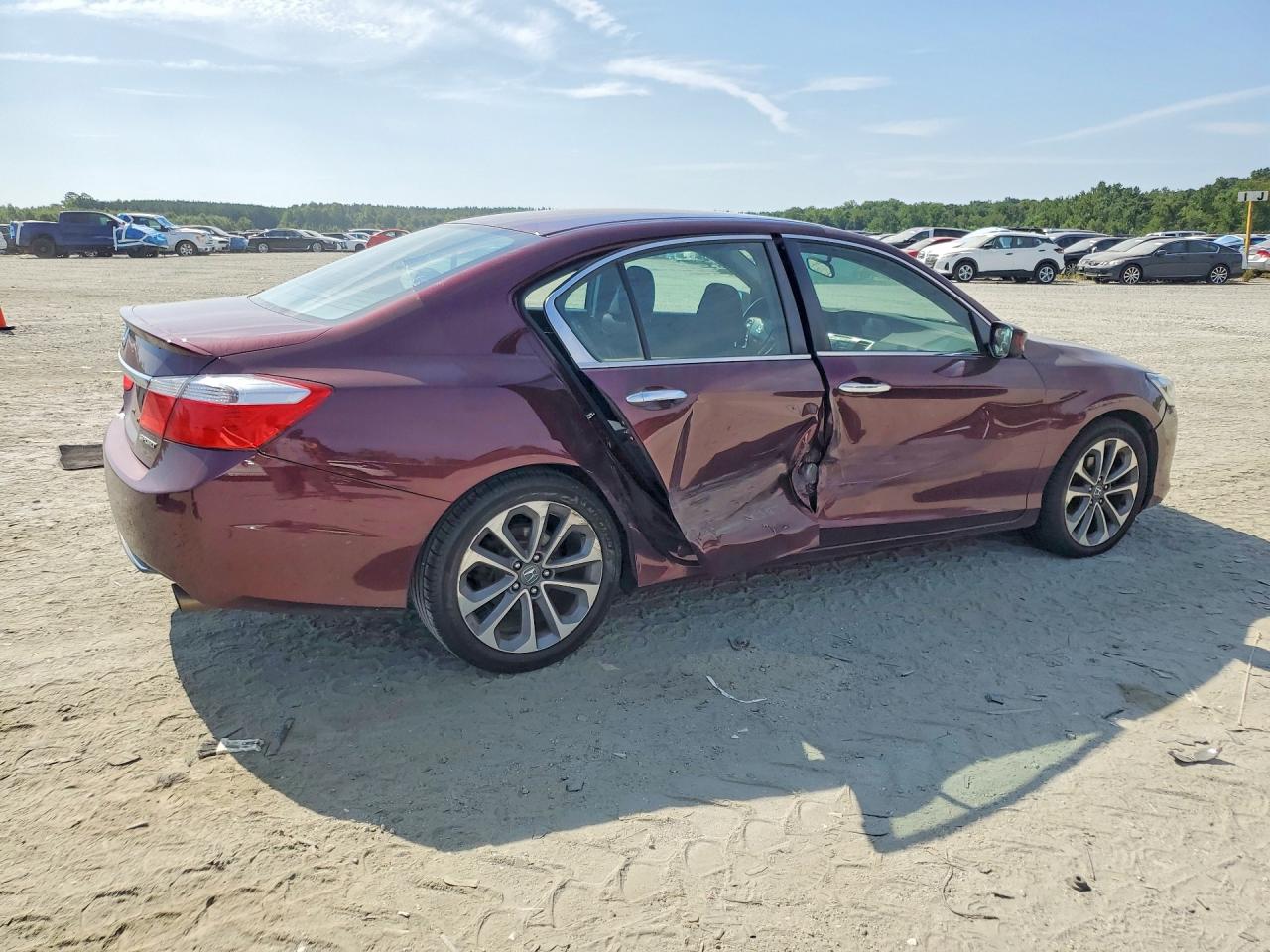 2015 Honda Accord Sport Burgundy vin: 1HGCR2F59FA093431