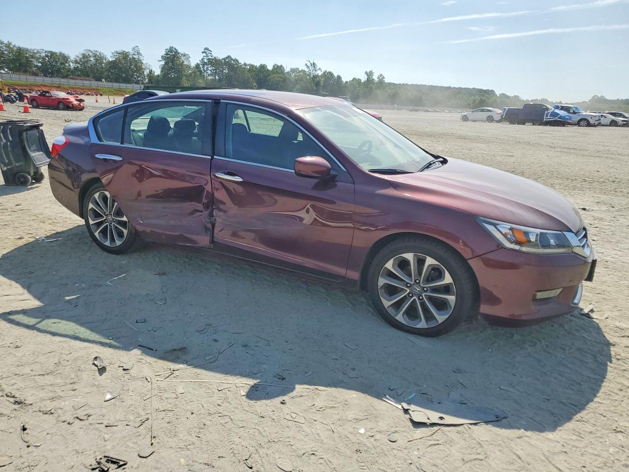 2015 Honda Accord Sport Burgundy vin: 1HGCR2F59FA093431