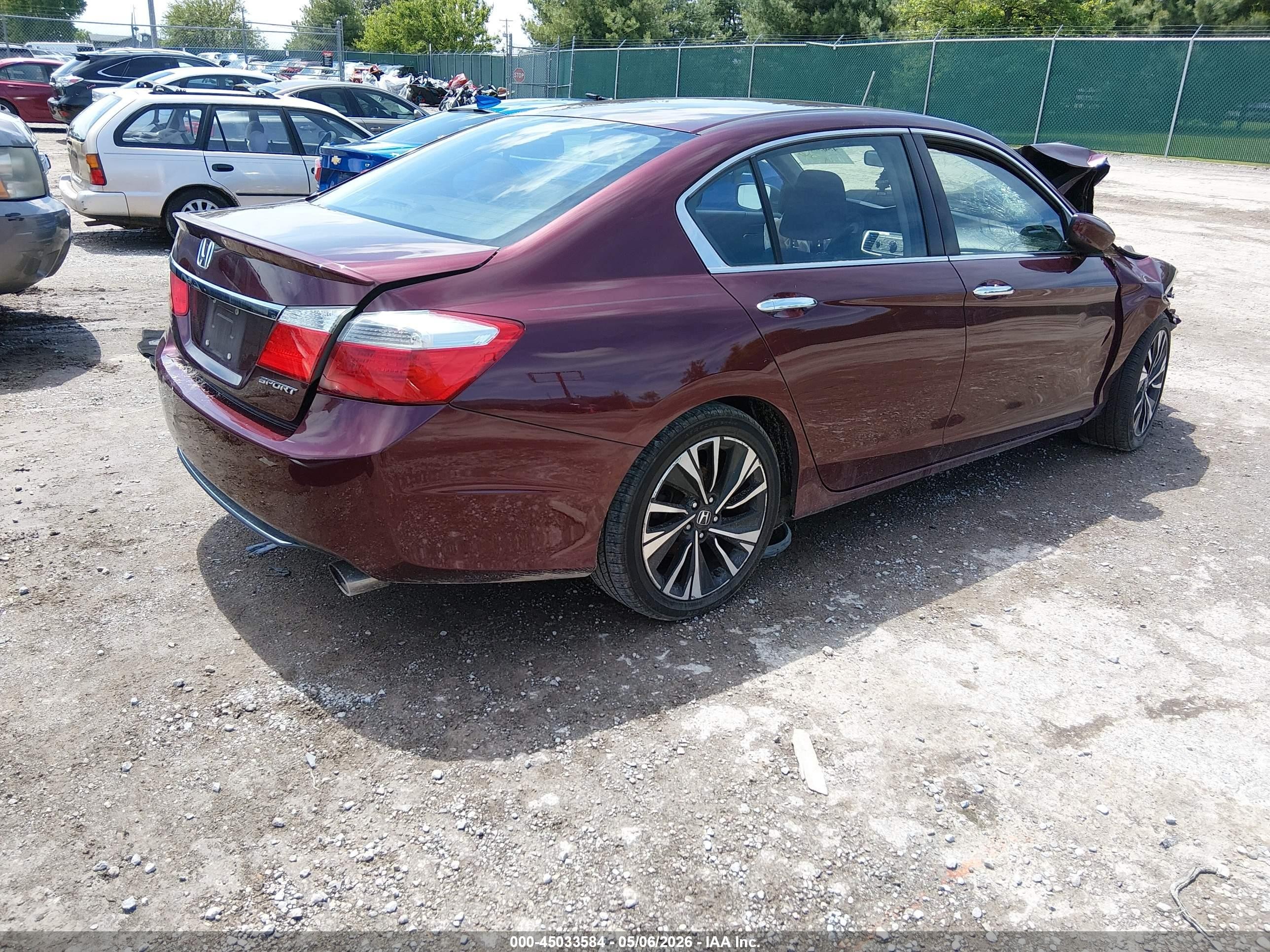 2015 Honda Accord Sport Maroon vin: 1HGCR2F59FA109904