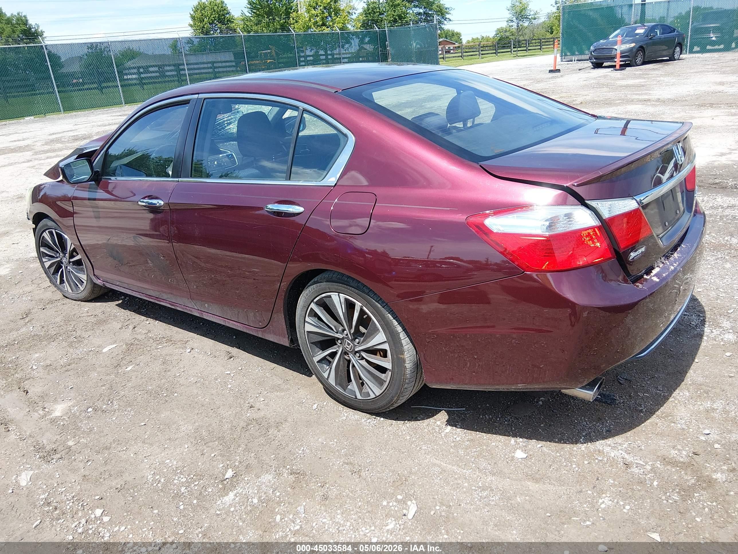 2015 Honda Accord Sport Maroon vin: 1HGCR2F59FA109904