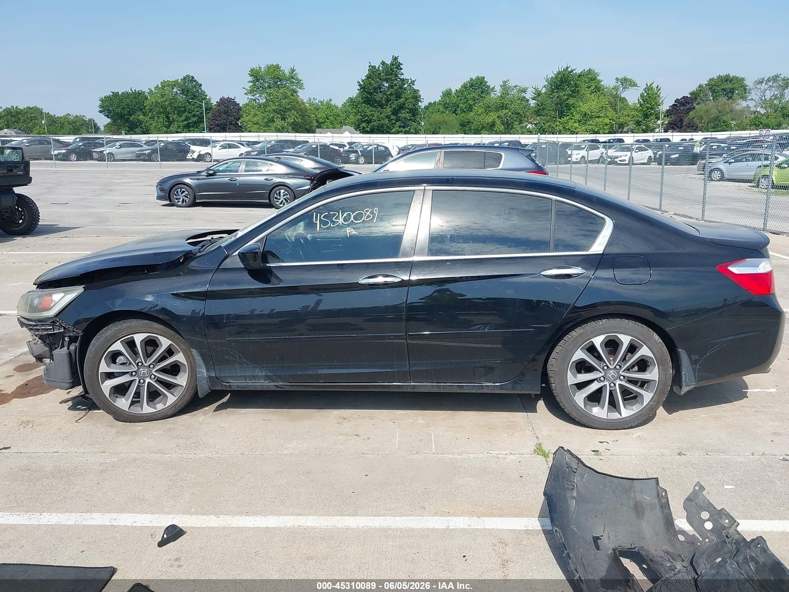 2015 Honda Accord Sport Black vin: 1HGCR2F59FA120515