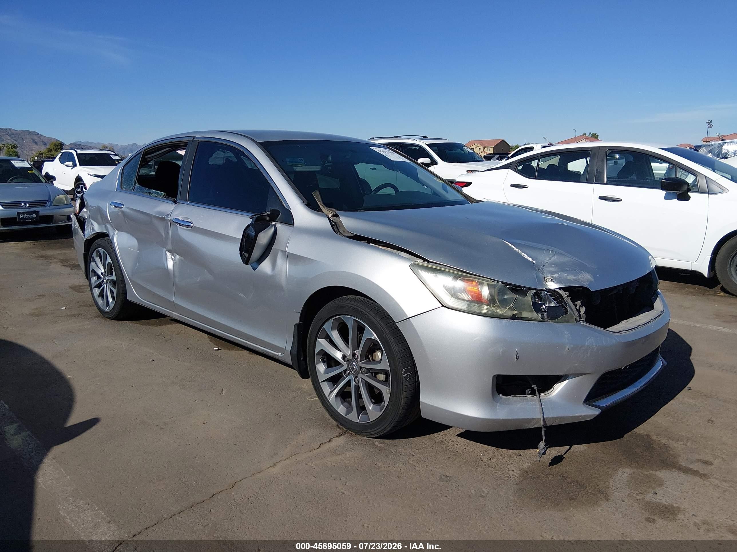 2015 Honda Accord Sport Gray vin: 1HGCR2F59FA123639