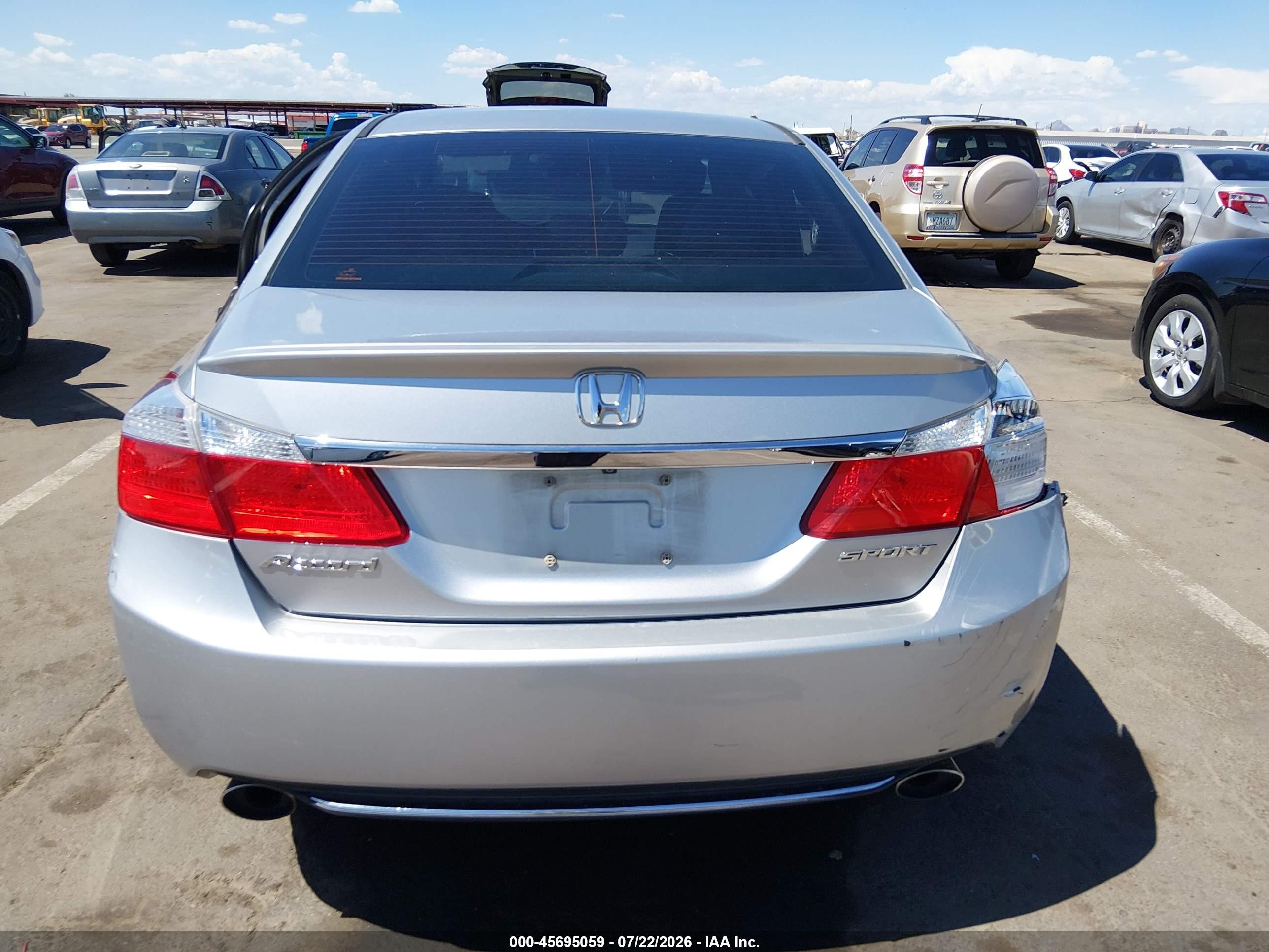 2015 Honda Accord Sport Gray vin: 1HGCR2F59FA123639