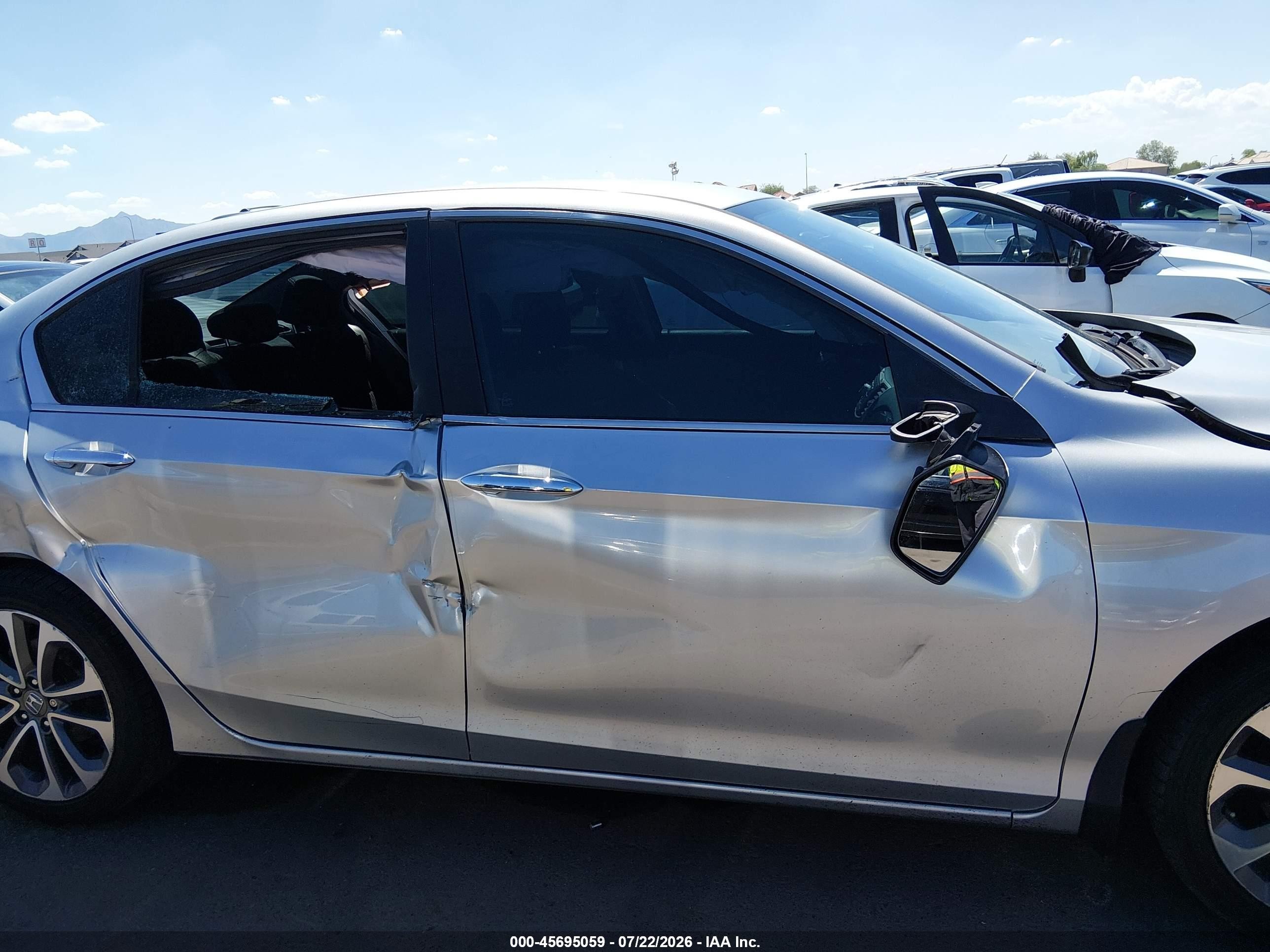 2015 Honda Accord Sport Gray vin: 1HGCR2F59FA123639