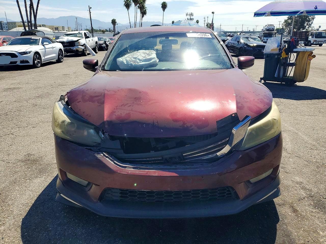 2015 Honda Accord Sport Burgundy vin: 1HGCR2F59FA231470