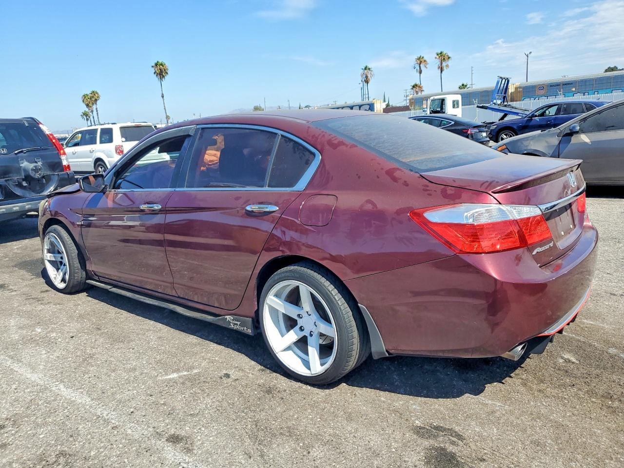 2015 Honda Accord Sport Burgundy vin: 1HGCR2F59FA231470
