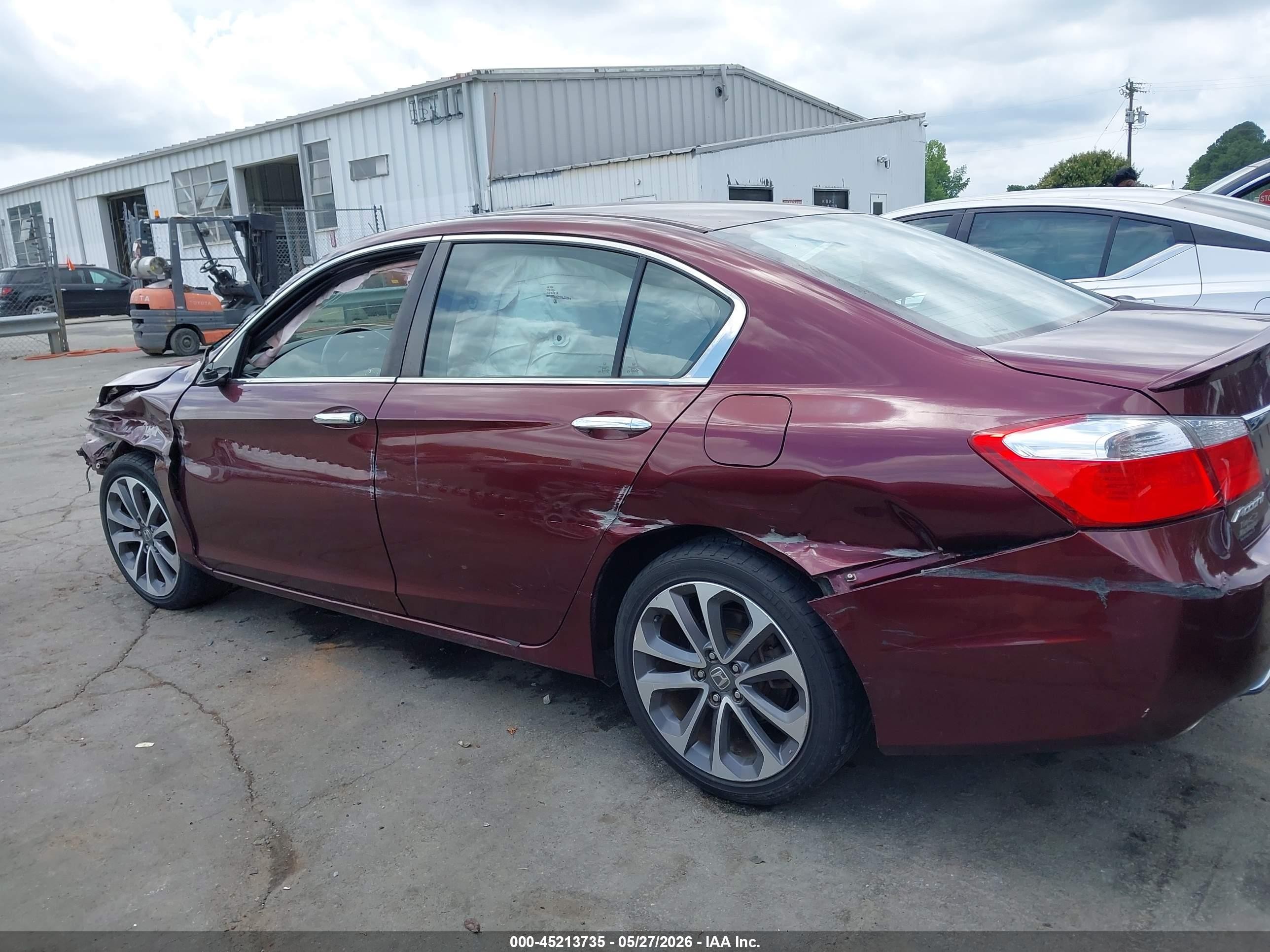 2015 Honda Accord Sport Burgundy vin: 1HGCR2F59FA235860