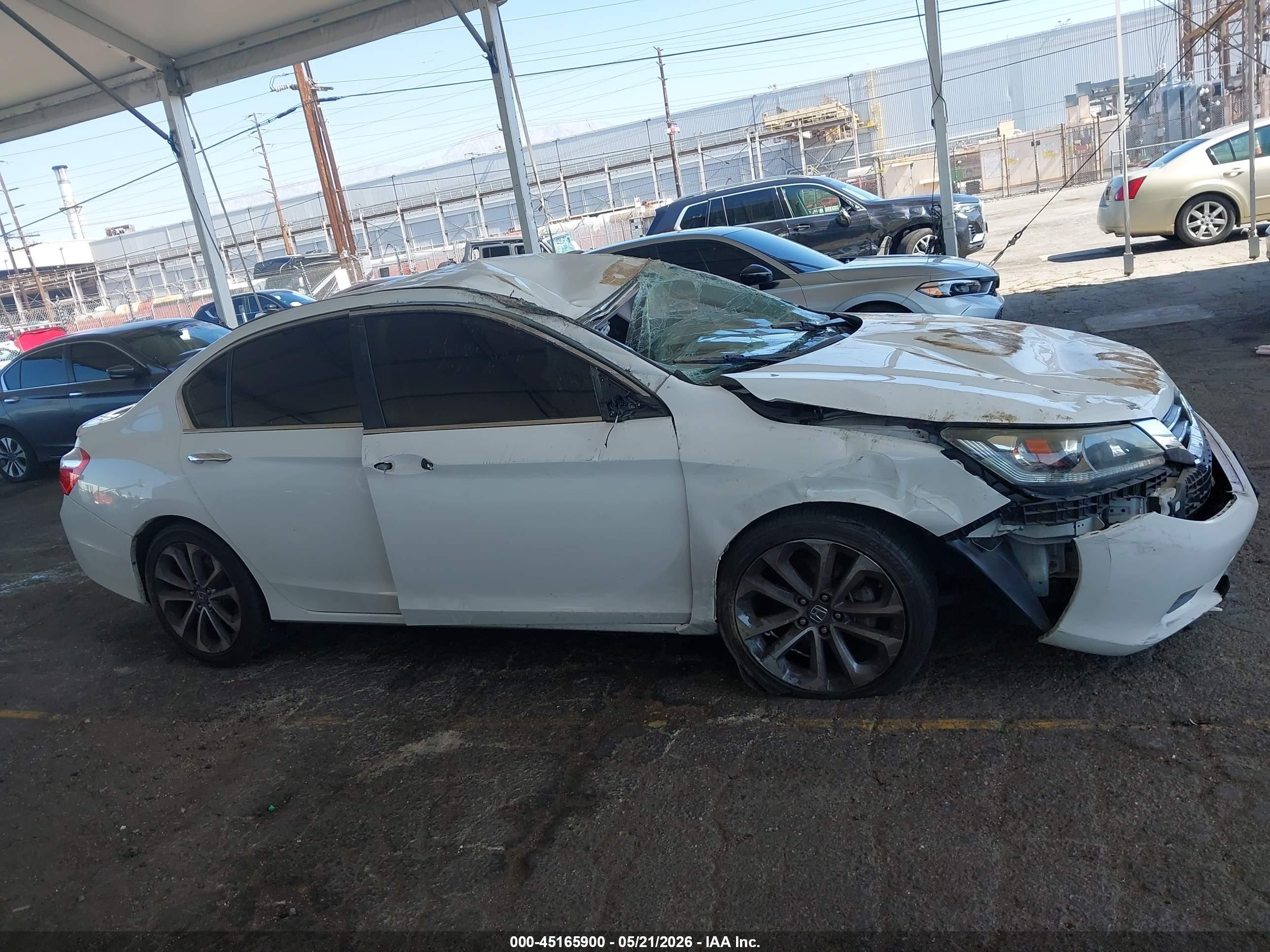 2015 Honda Accord Sport White vin: 1HGCR2F59FA237799