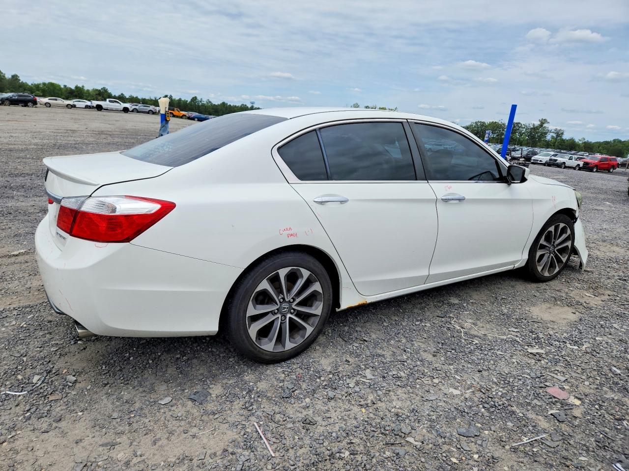 2015 Honda Accord Sport White vin: 1HGCR2F59FA251900