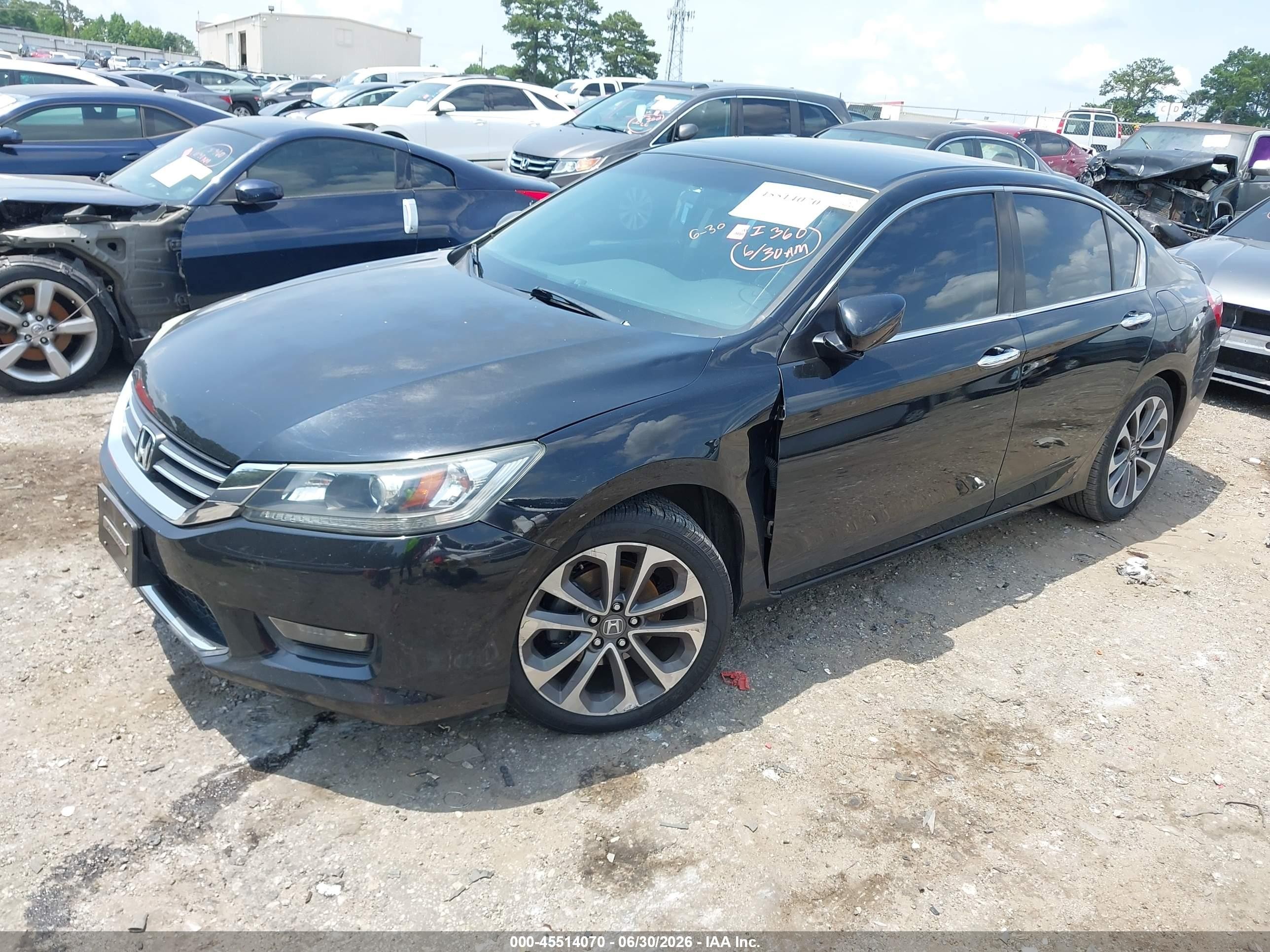 2015 Honda Accord Sport Black vin: 1HGCR2F59FA256756