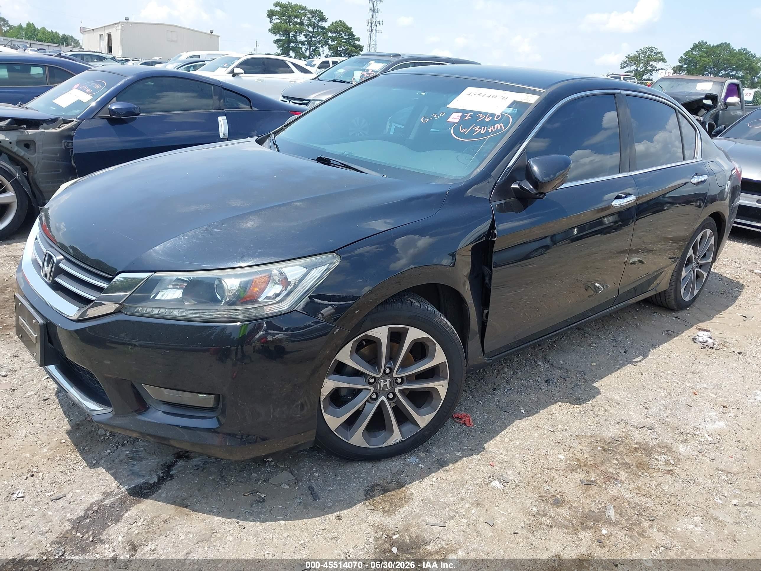2015 Honda Accord Sport Black vin: 1HGCR2F59FA256756