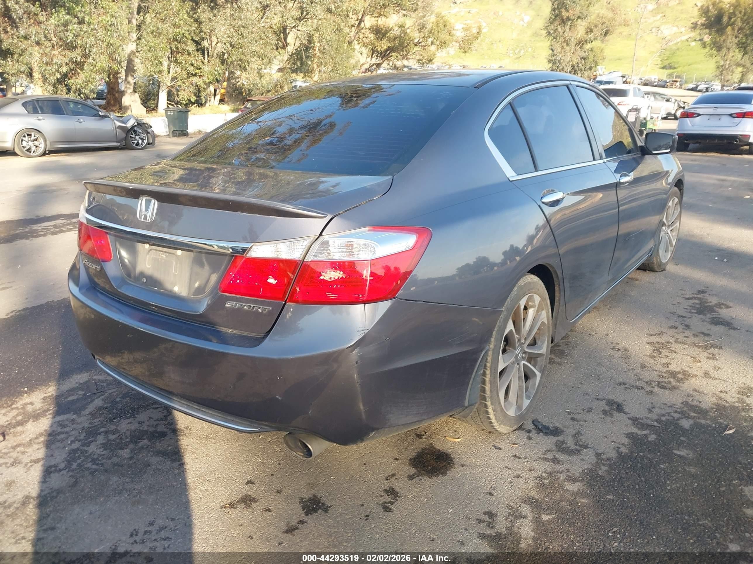 2015 Honda Accord Sport Gray vin: 1HGCR2F59FA267191