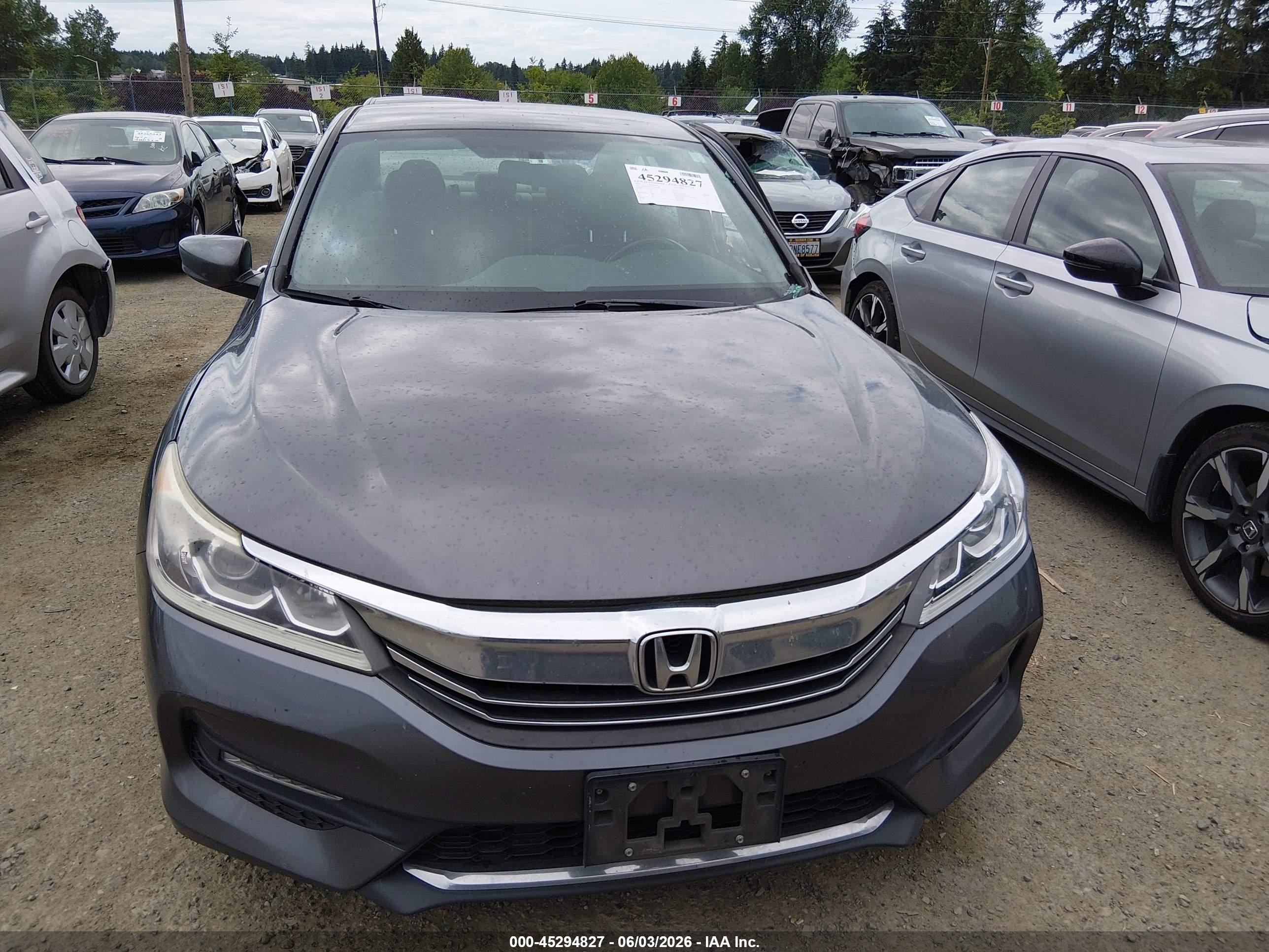 2016 Honda Accord Sport Gray vin: 1HGCR2F59GA154391