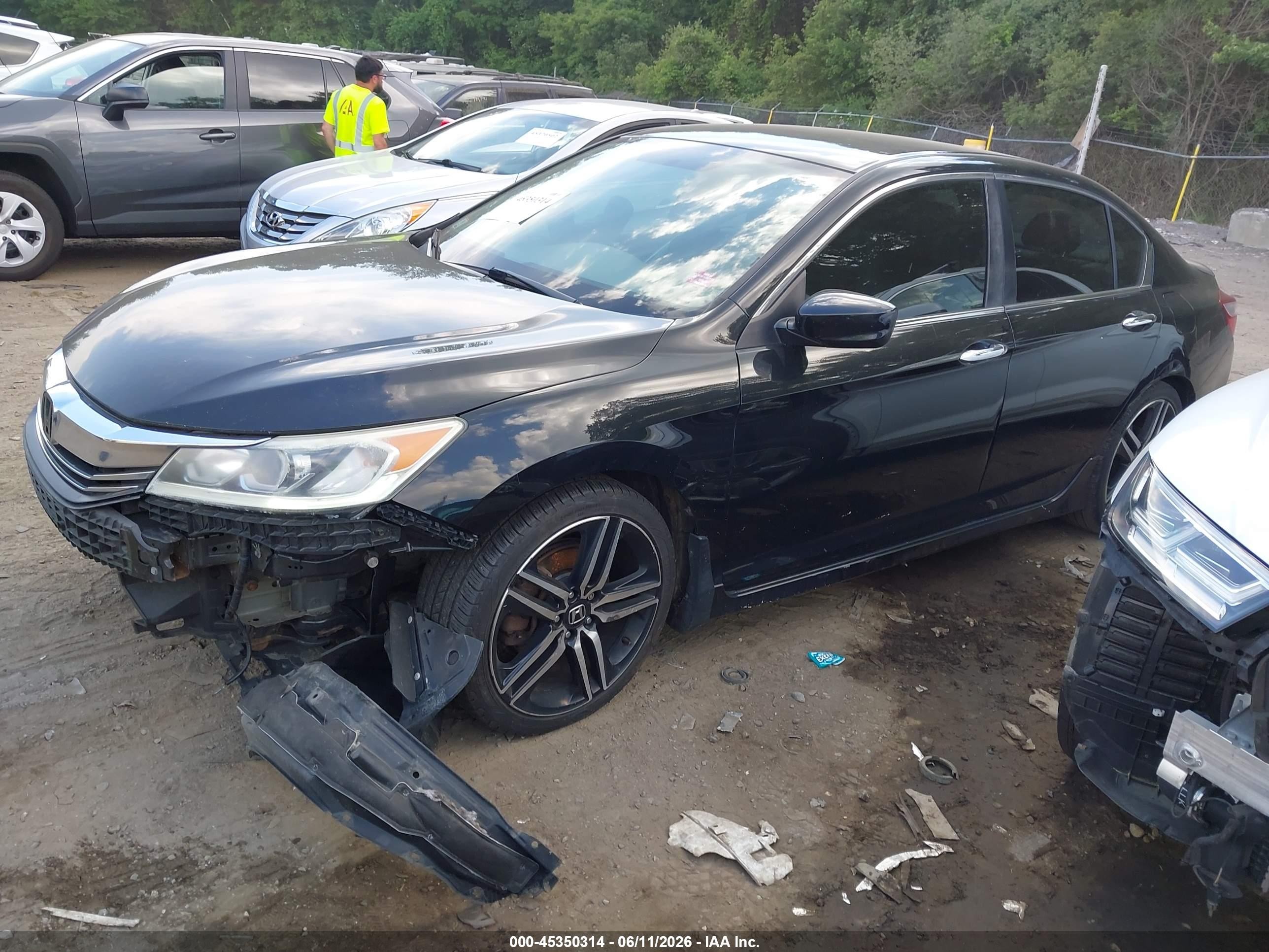2016 Honda Accord Sport Black vin: 1HGCR2F59GA191456